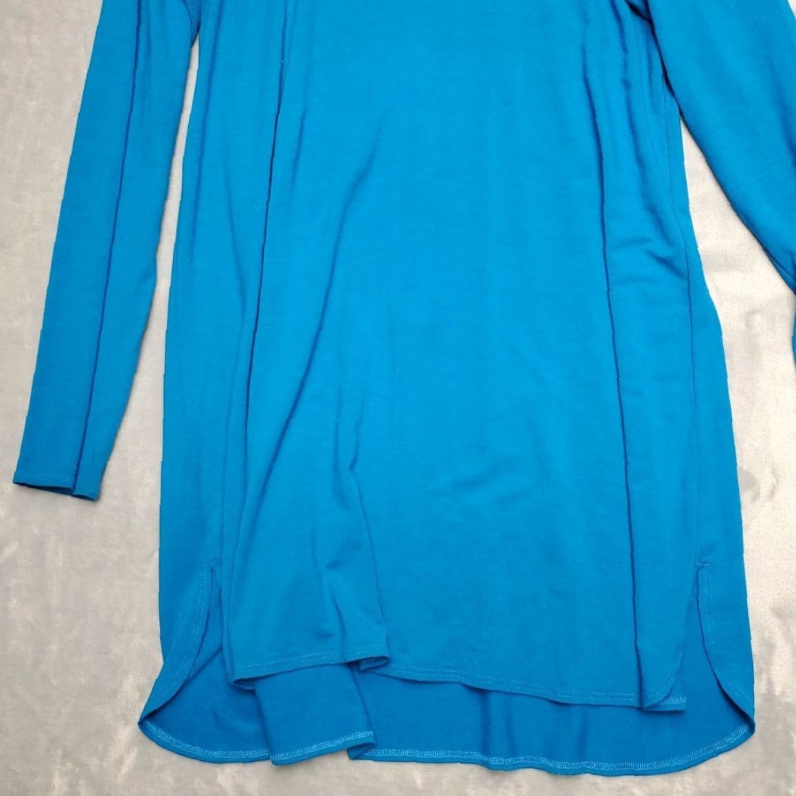 Eileen Fisher Eileen Fisher Top Womens M Blue Viscose Spandex Long Sleeve Tunic Shirt Pullover Knit Minimalist Casual Womens Size M / US 6-8 / IT 42-44 - 2 Thumbnail