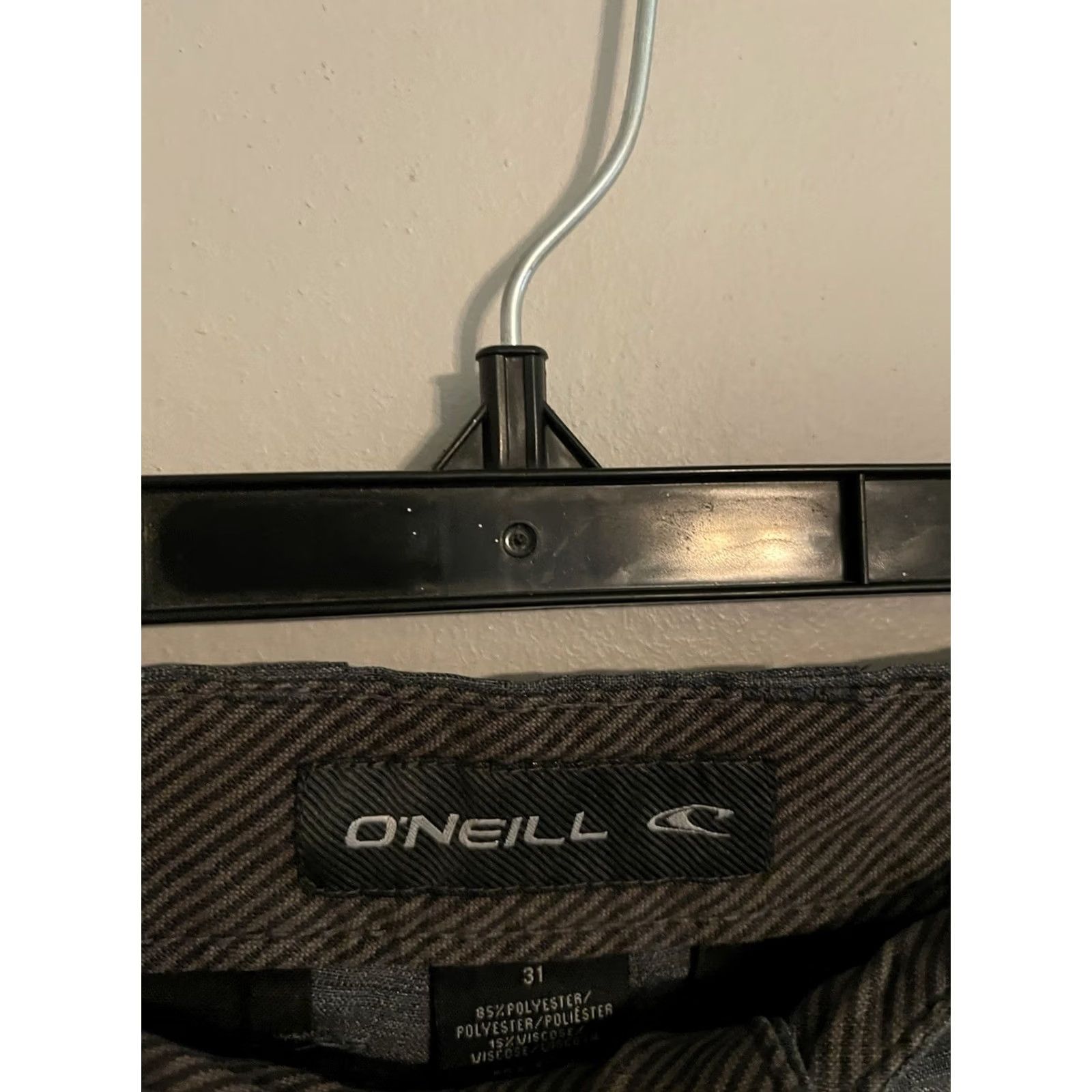 O'Neill O'Neill Shorts Gray Y2K Skate Chinos Polyester Blend 10" Men's 31 Size US 31 - 3 Thumbnail