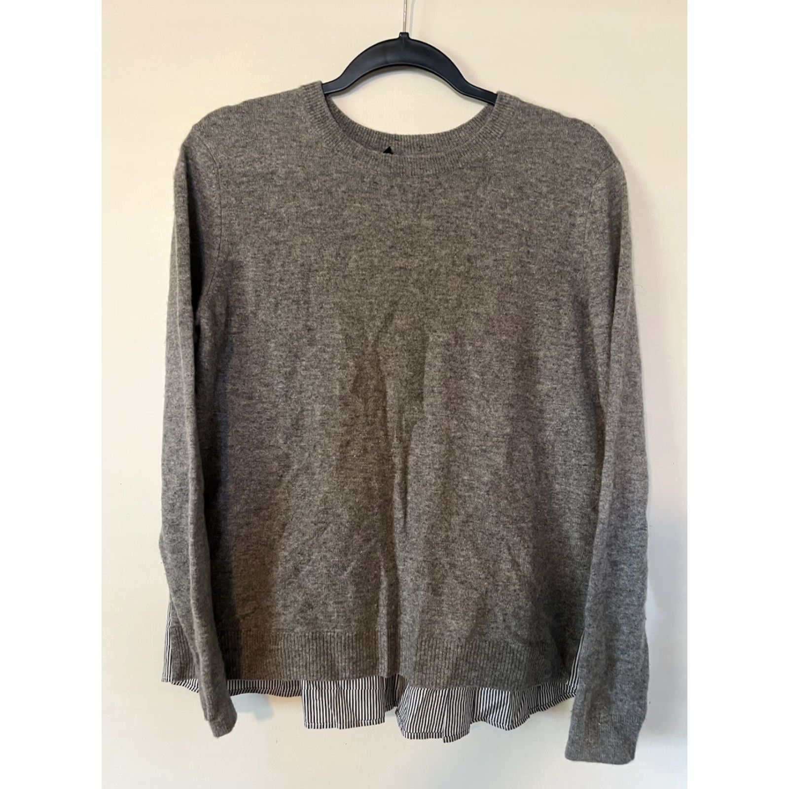 AQUA Aqua Cashmere Womens Gray Pullover Long Sleeve Sweater Size M Size M / US 6-8 / IT 42-44 - 2 Thumbnail