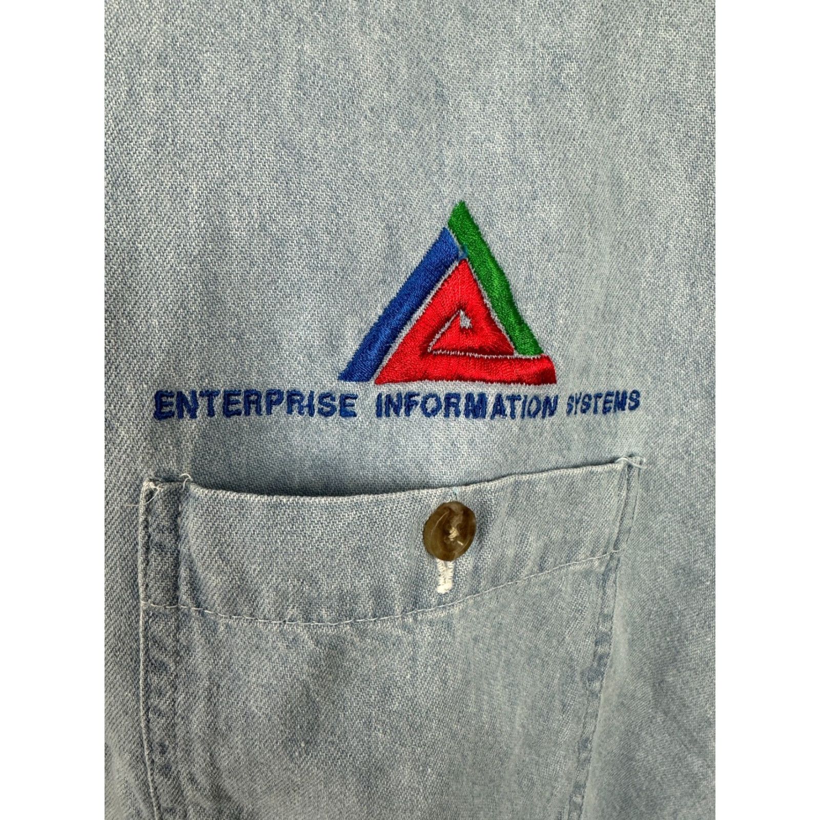 Denime VINTAGE Three River Denim Shirt Mens XL Oversized Button-Up Collared Blue 2000s Y2K Hipster Casual Business Size US XL / EU 56 / 4 - 6 Thumbnail