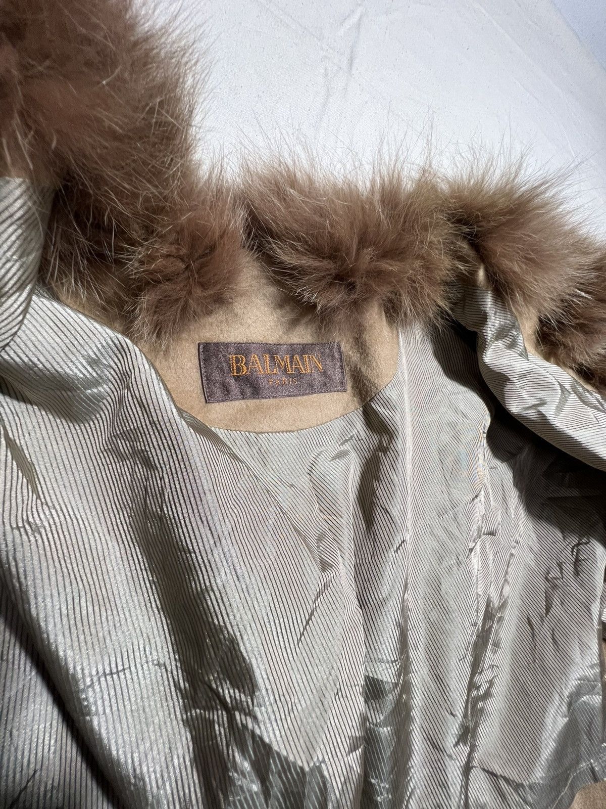 Balmain BALMAIN camel-colored poncho Size ONE SIZE - 6 Thumbnail