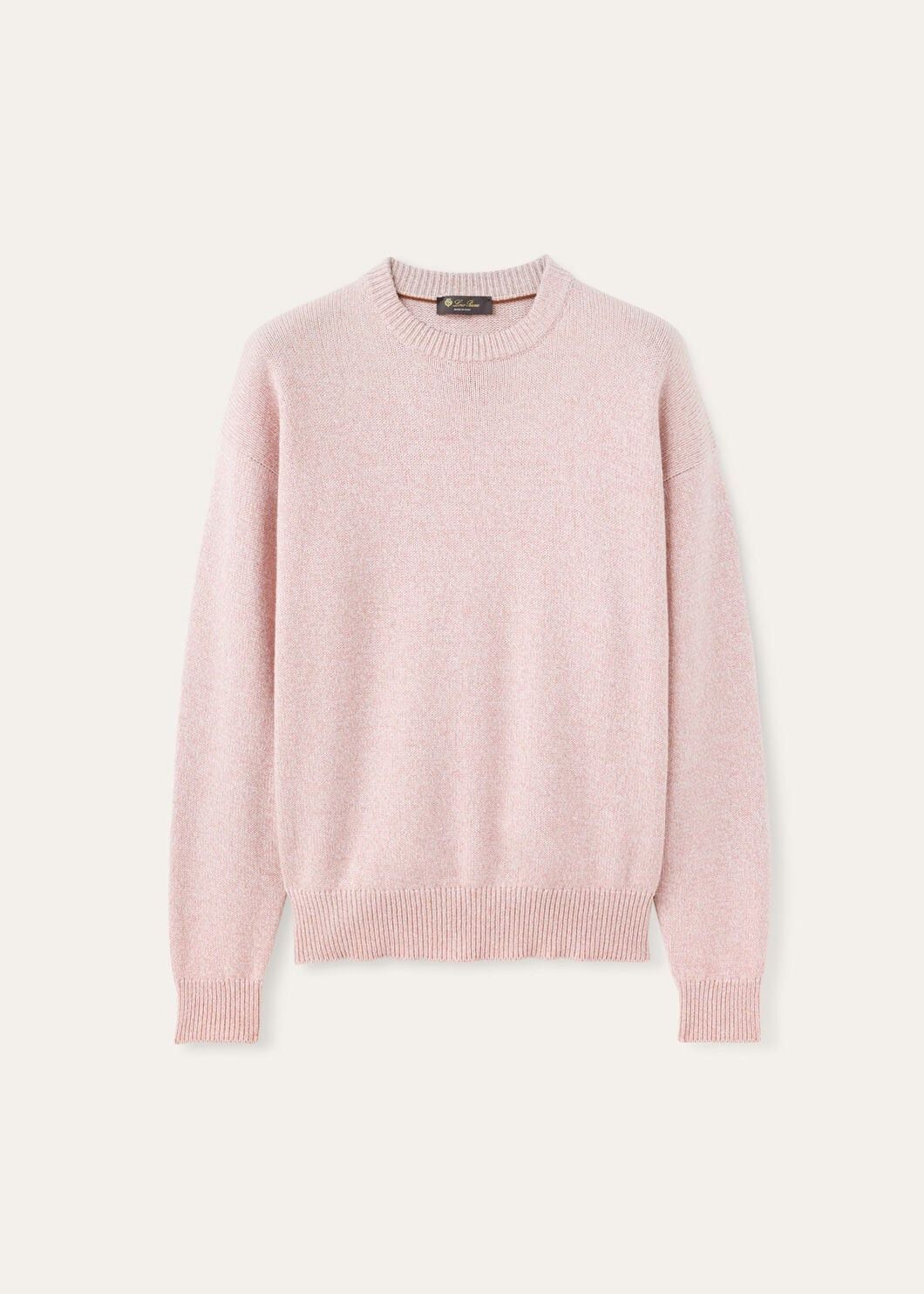 Loro Piana o1w1db10125 FAN7293 Washiba Crewneck Sweater in Light Pink Size US L / EU 52-54 / 3 - 1 Thumbnail