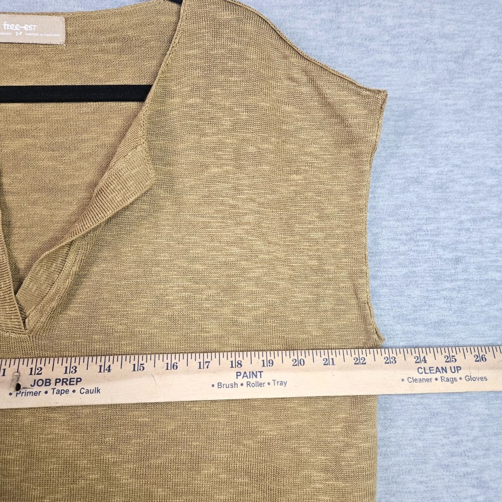 Free People Free People Womens Top Short Sleeve V-Neck Knit Box Yellow XS S Regular Shirt Tee L | 2006-2024 Era Size S / US 4 / IT 40 - 3 Thumbnail