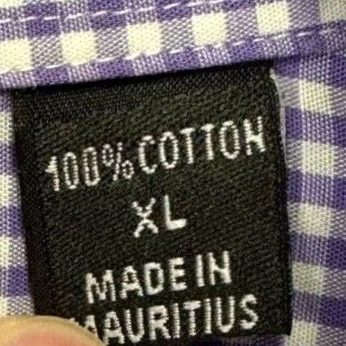 Vintage Turtleson Shirt Mens XL Purple Button Up Check Long Sleeve Pocket Casual EUC Size US XL / EU 56 / 4 - 4 Thumbnail