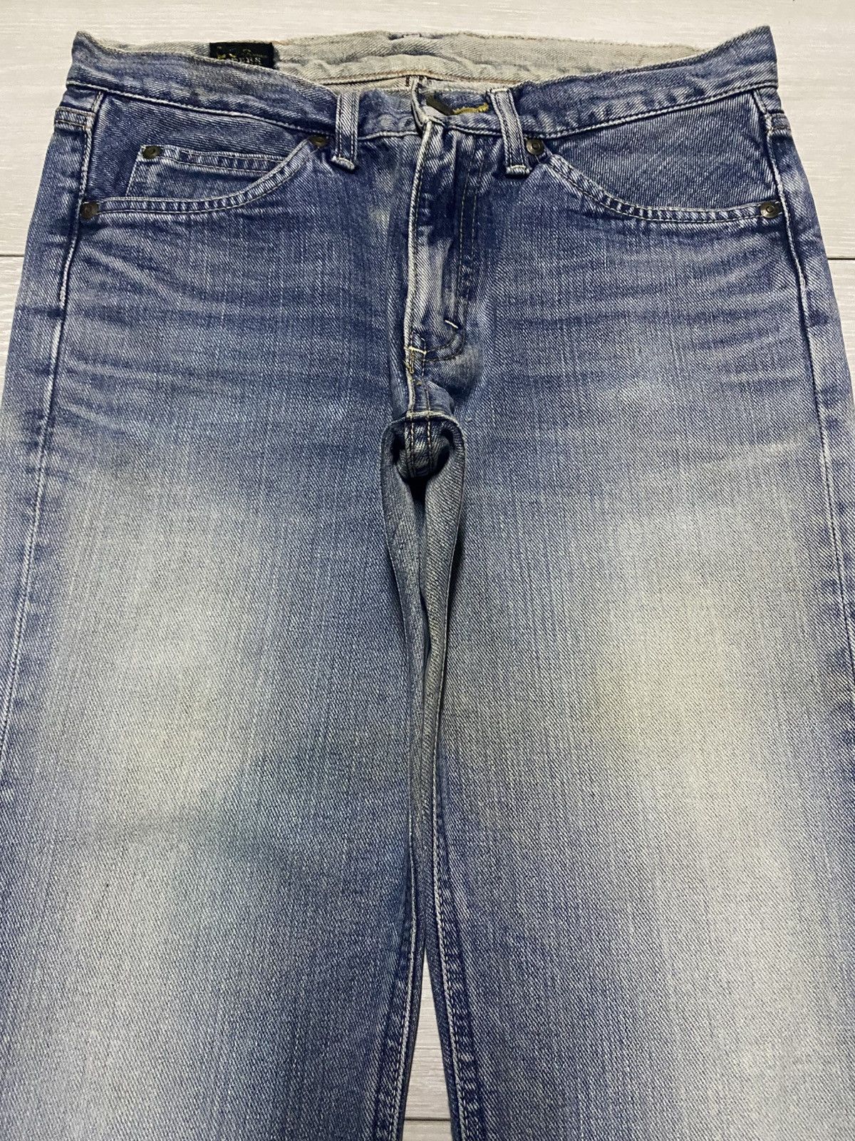 Lee Vintage Lee Rider Faded Wash Distressed Flare Bootcut Jeans Size US 29 - 3 Thumbnail