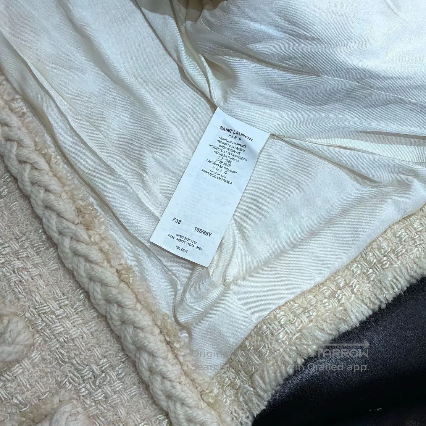 Saint Laurent Paris Saint Laurent Beige Tweed Jacket. Size S / US 4 / IT 40 - 3 Thumbnail