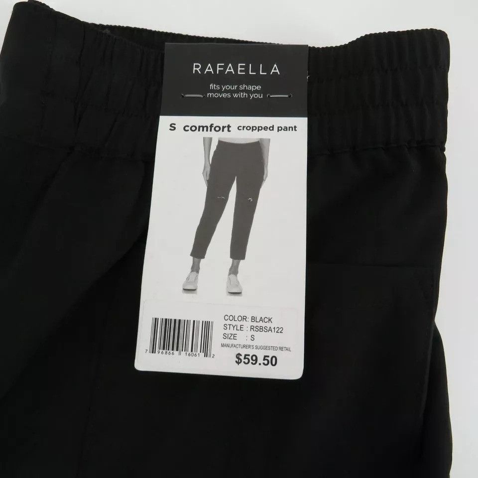 Other Rafaella Women's Small Black Comfort Cropped Pants NWT $59.5 Size 32" / US 10 / IT 46 - 2 Thumbnail