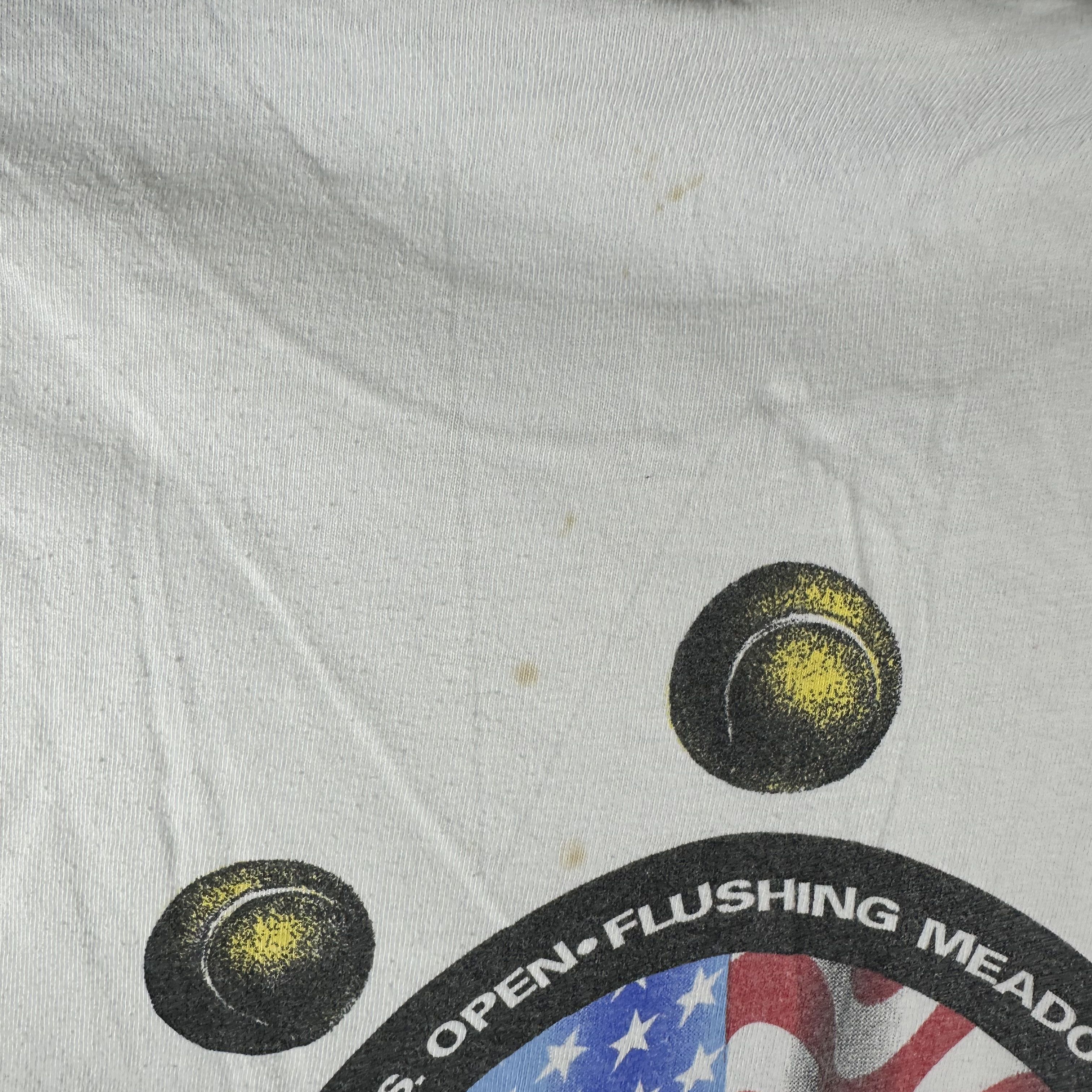 Vintage Vintage 90s US Open Tennis Championship Flushing Meadows Tee Size US XL / EU 56 / 4 - 7 Thumbnail