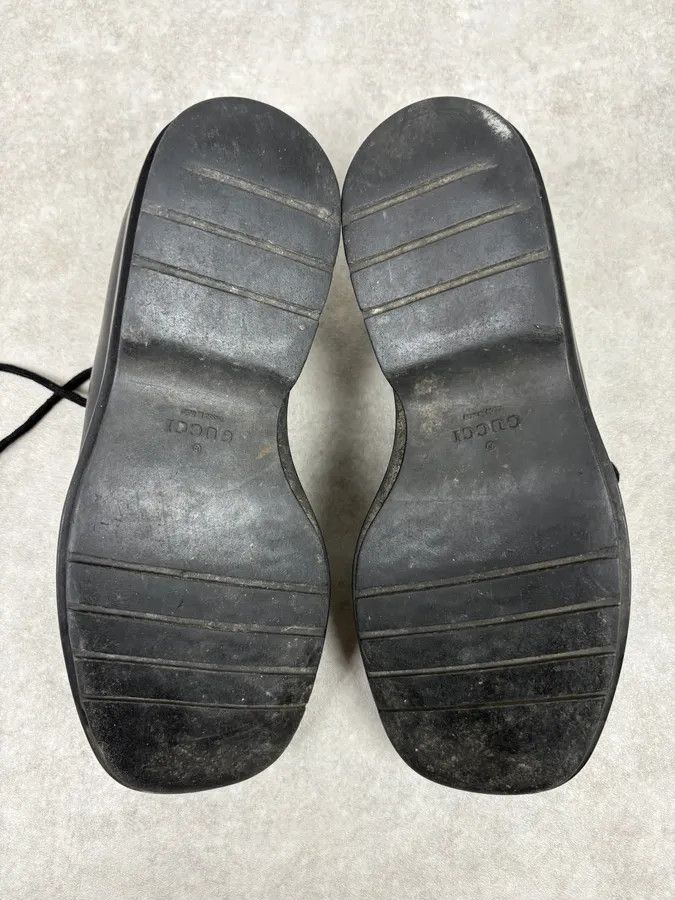 Gucci 2000s Gucci Black Leather Signature Derby Shoes Size US 8.5 / EU 41-42 - 8 Thumbnail