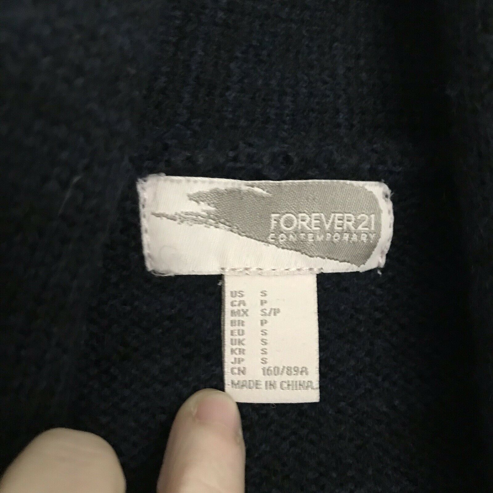 Forever 21 Forever 21 Blue Open Front Cowl Neck Cardigan- Size Small Size S / US 4 / IT 40 - 3 Thumbnail
