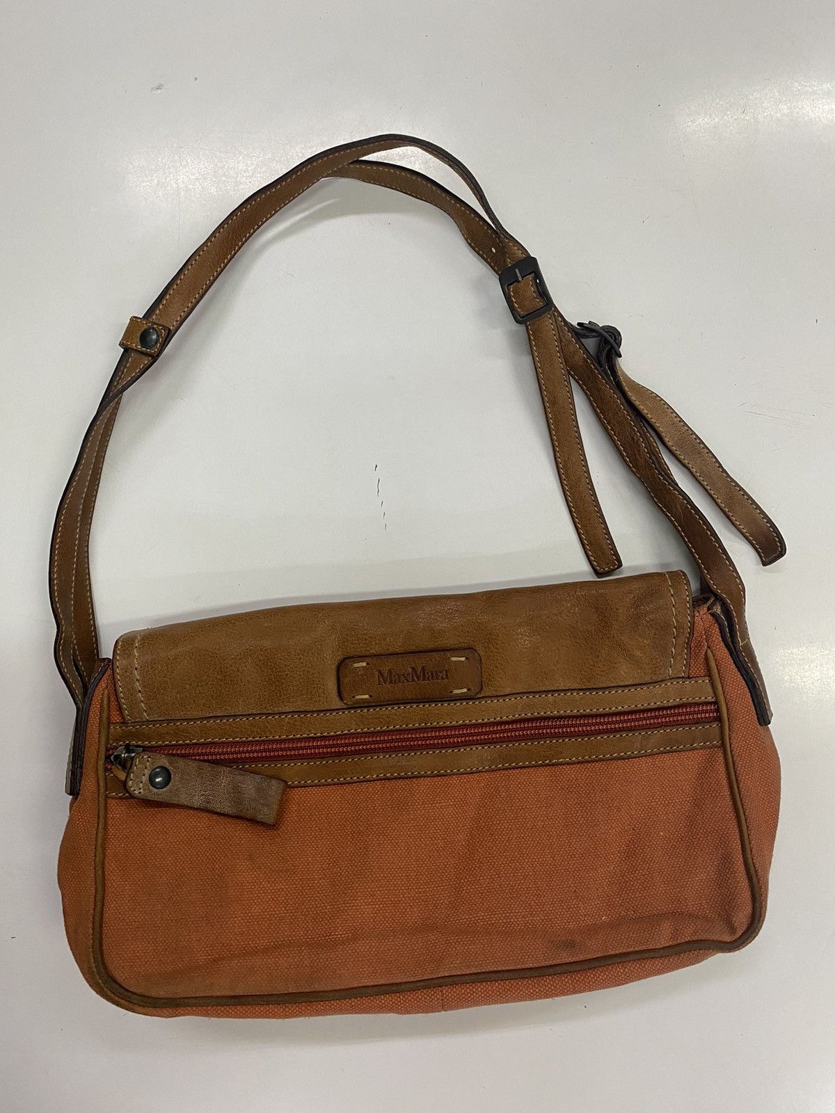 Designer × Max Mara Italian Max Mara Leather Hang Bag Size ONE SIZE - 5 Thumbnail