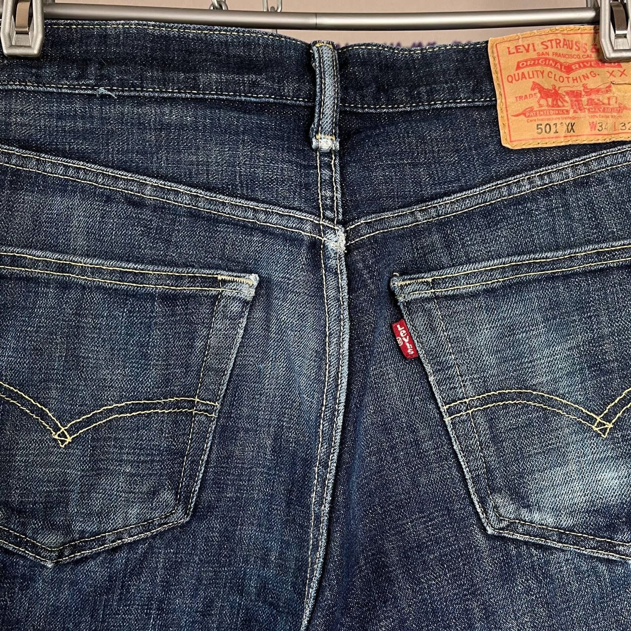 Levi's Levis 501xx Faded Distressed Denim Pants Made in Mexico Size US 34 / EU 50 - 4 Thumbnail
