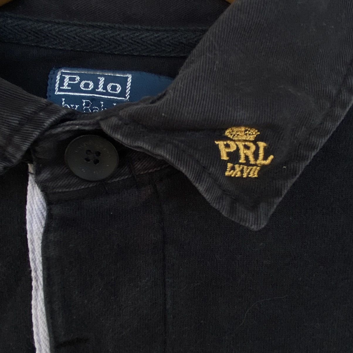 Other Vintage Ralph Lauren Rugby Polo Shirt Black And Blue Size XL Size US XL / EU 56 / 4 - 7 Thumbnail