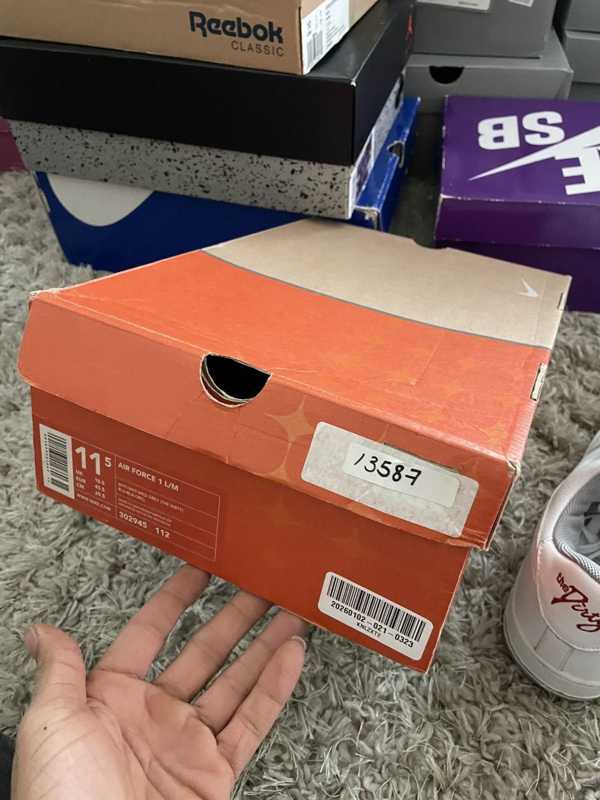 Nike Nike Air Force 1 L/M ‘The Dirty’ Size US 11.5 / EU 44-45 - 9 Thumbnail