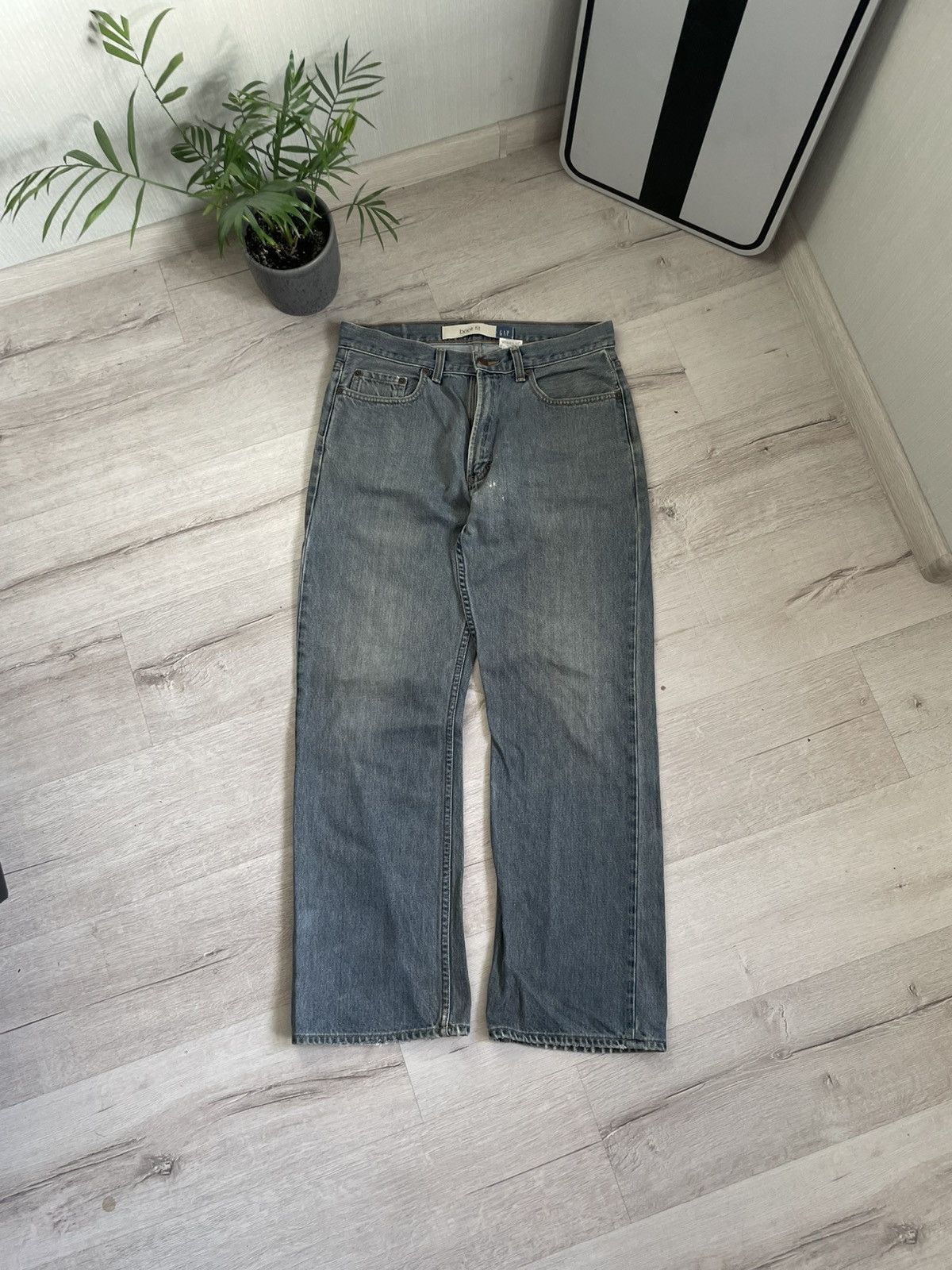 Gap Vintage Washed Gap Jeans Baggy Boot Cut Fit Grunge Y2k Opium Size US 33 - 1 Thumbnail