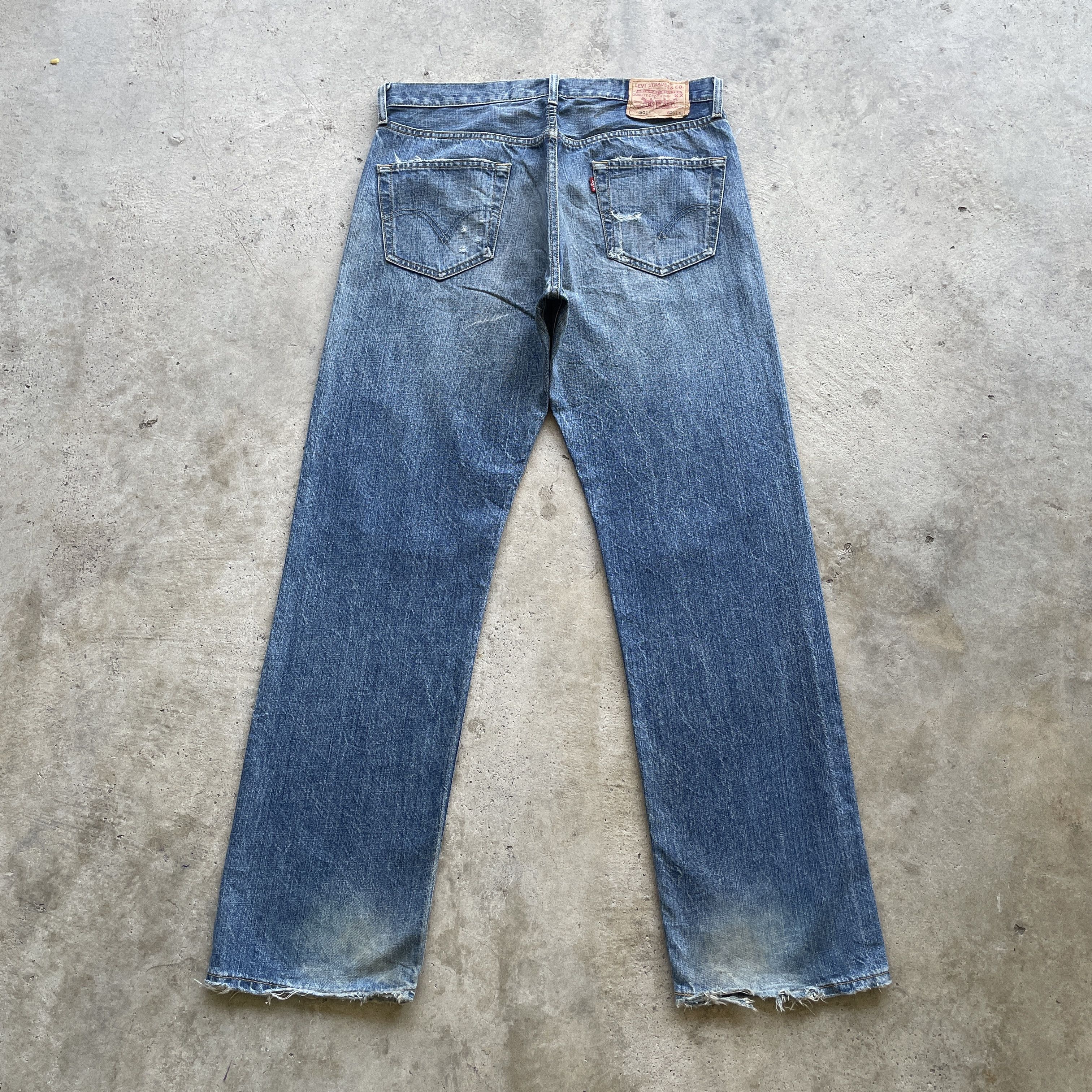 Levi's W34 Vintage Levi’s 501 Faded Jeans Distressed Denim Pants Size US 34 / EU 50 - 12 Thumbnail