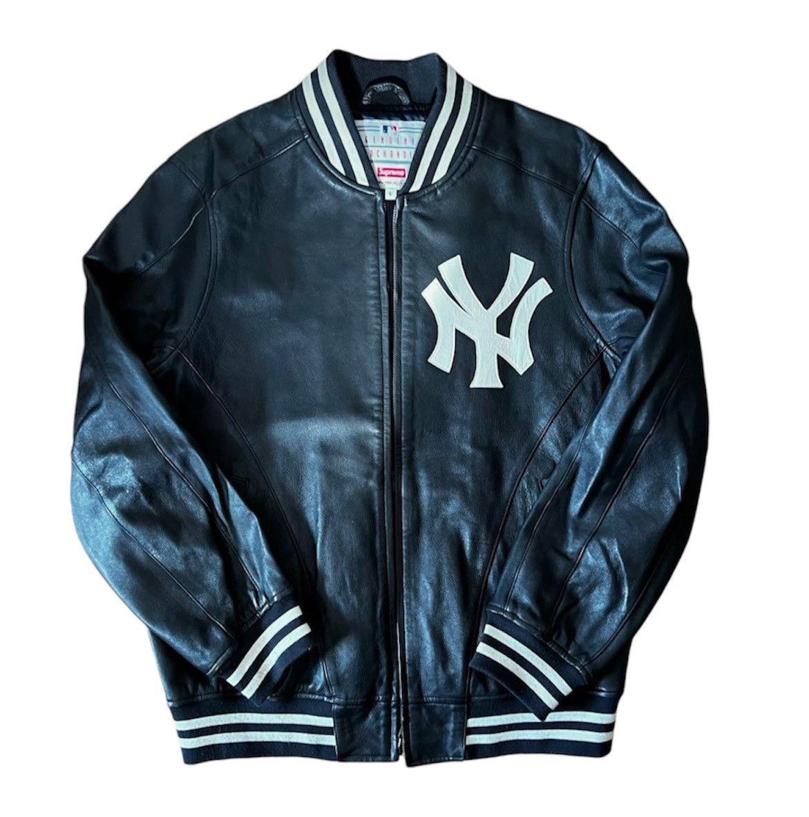 MLB × New York Yankees × Supreme Supreme x New York Yankees Leather Jacket Size US L / EU 52-54 / 3 - 2 Thumbnail