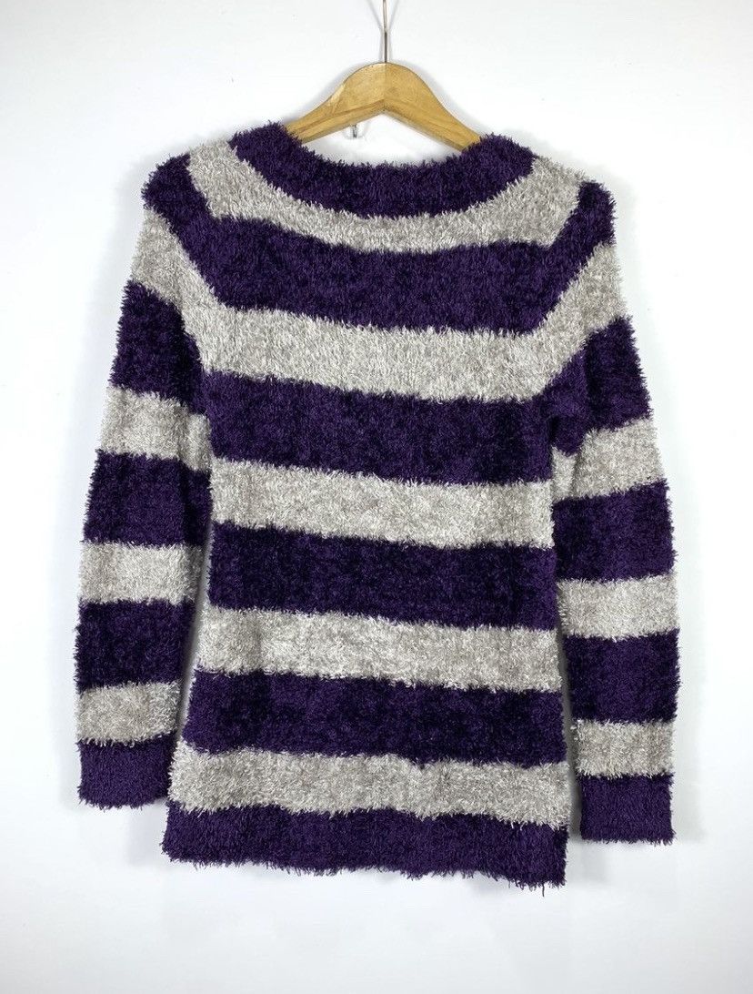 Japanese Brand Japanese Mohair Grunge Stripe Purpel Kurt Cobain Style Size US M / EU 48-50 / 2 - 2 Thumbnail