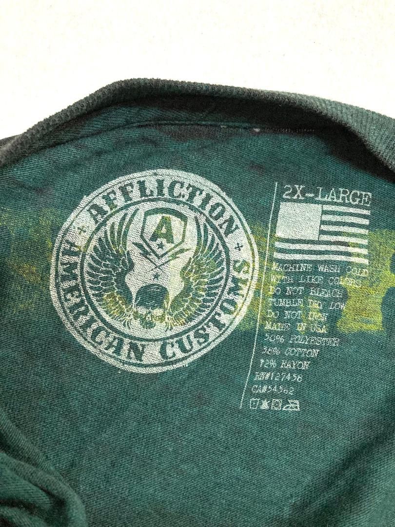 Affliction × Vintage 🔥HOT DROPS🔥VINTAGE AFFLICTION AMERICAN CUSTOM TEE Size US XXL / EU 58 / 5 - 9 Thumbnail