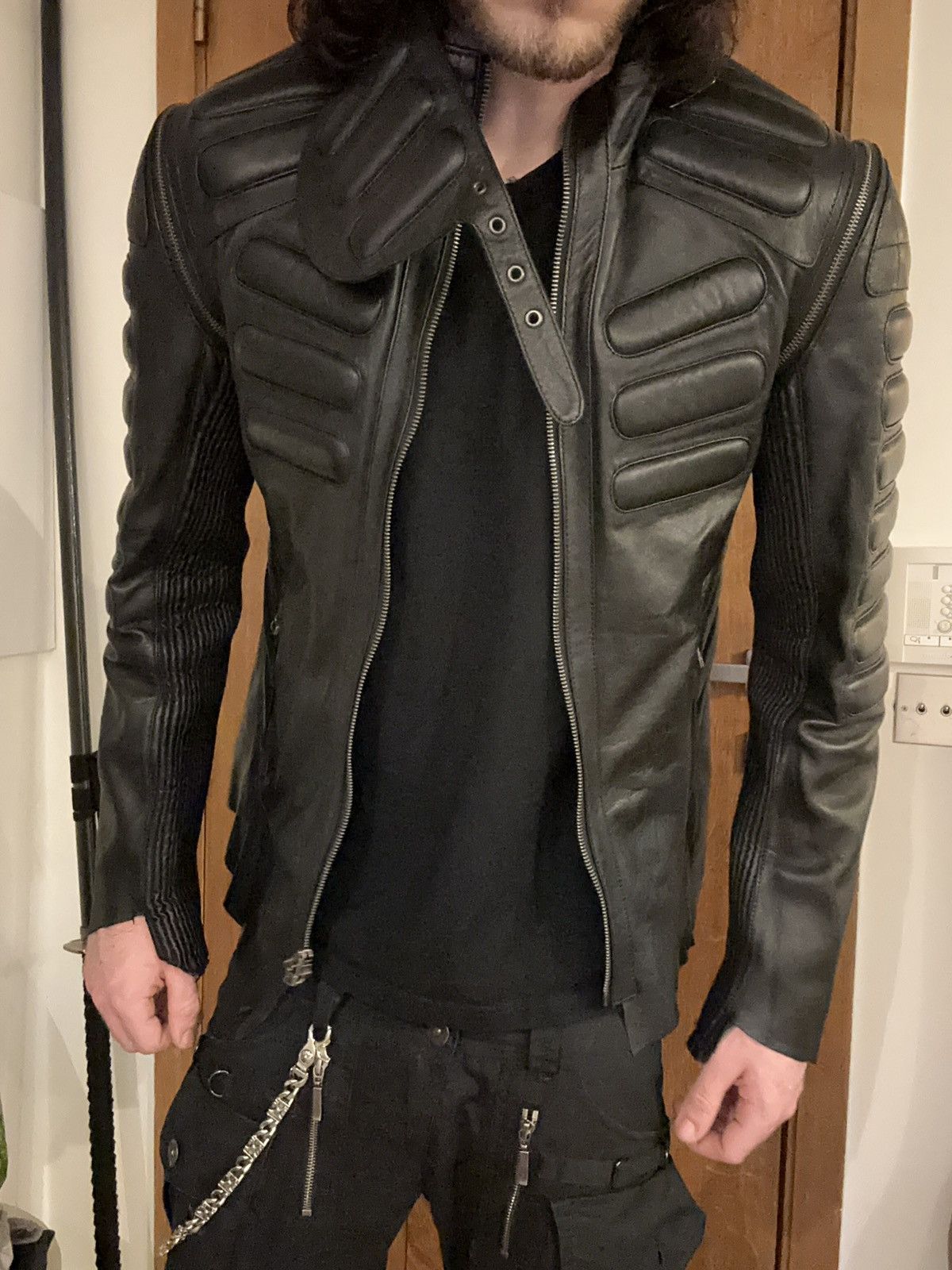 Yasuyuki Ishii Yasuyuki Ishii FW24 Leather Racing Jacket Size US L / EU 52-54 / 3 - 9 Thumbnail