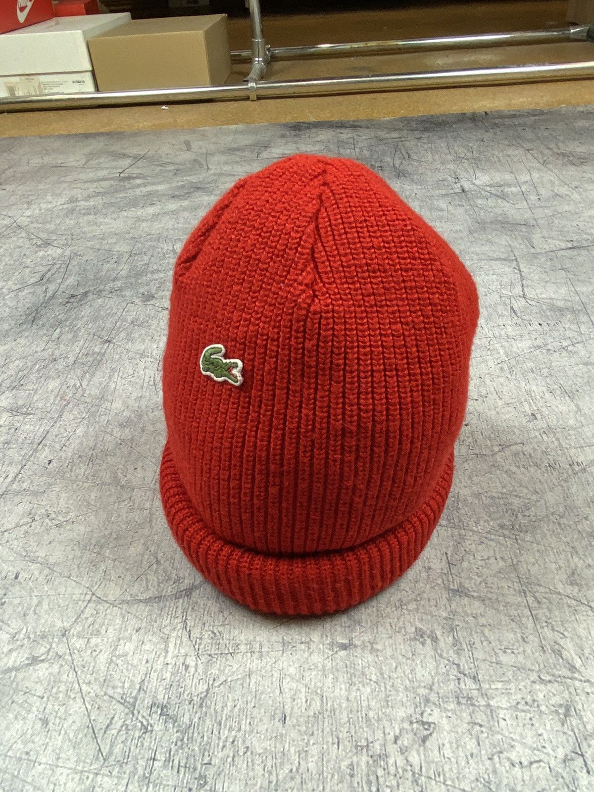 Lacoste Vintage 90s Lacoste Beanie Wool Hat Size ONE SIZE - 8 Thumbnail