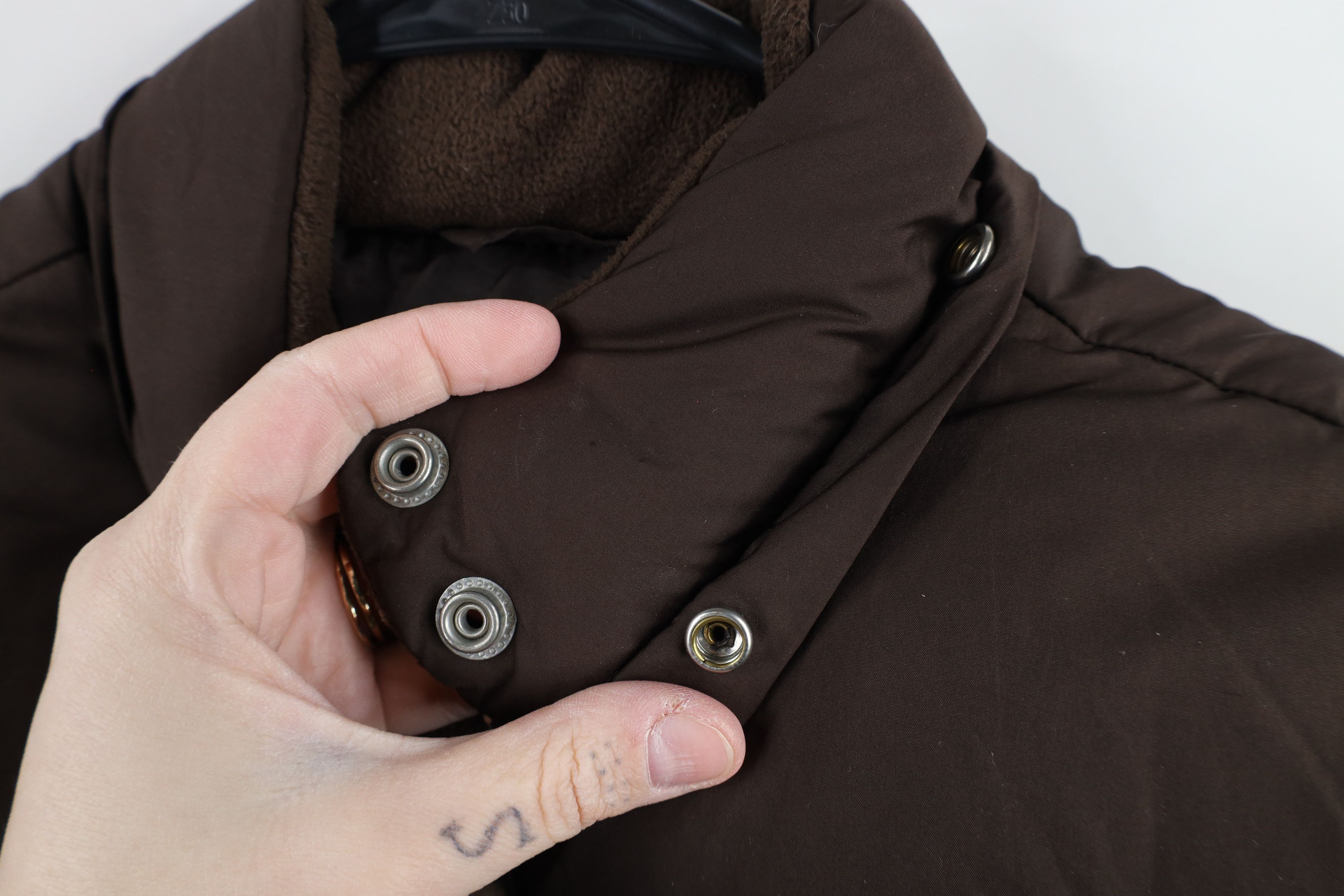 Gap × Vintage Vintage Y2K Gap Faded Full Zip Puffer Vest Jacket Brown Size S / US 4 / IT 40 - 8 Thumbnail