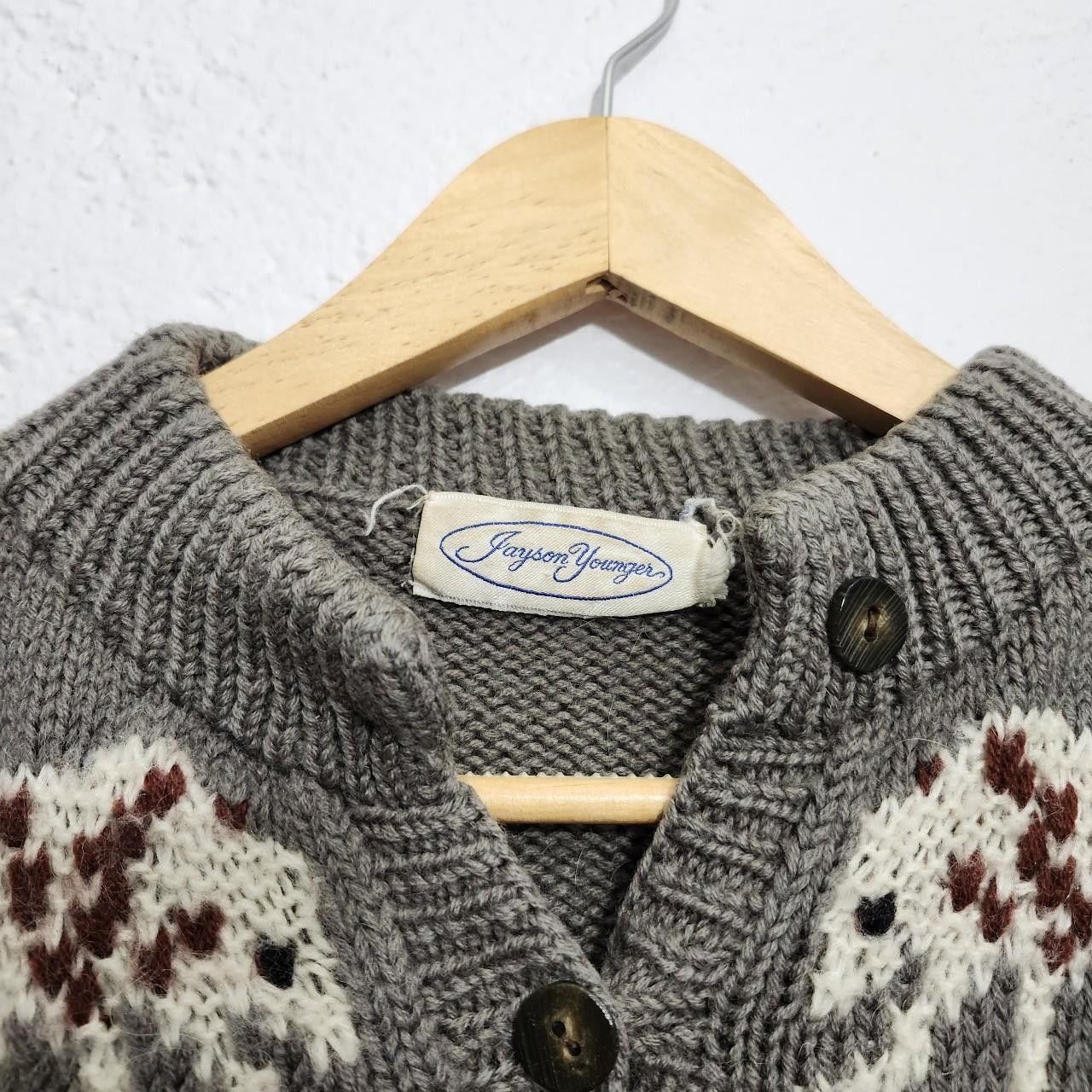 Other Vintage Animal-Themed Cardigan Sweater – Size XXL / US 16-18 / IT 52-54 - 3 Thumbnail