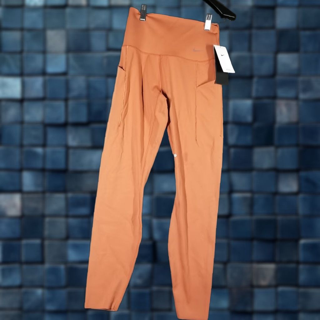 Nike Nike Universa Leggings Women Small Burnt Sunrise 7/8 Pockets Activewear Athleisure Womens Size 28" / US 6 / IT 42 - 1 Thumbnail
