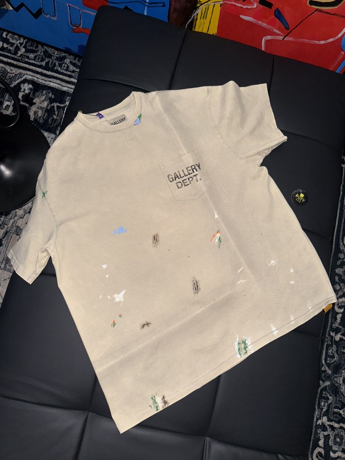 Paint splatter logo t shirt