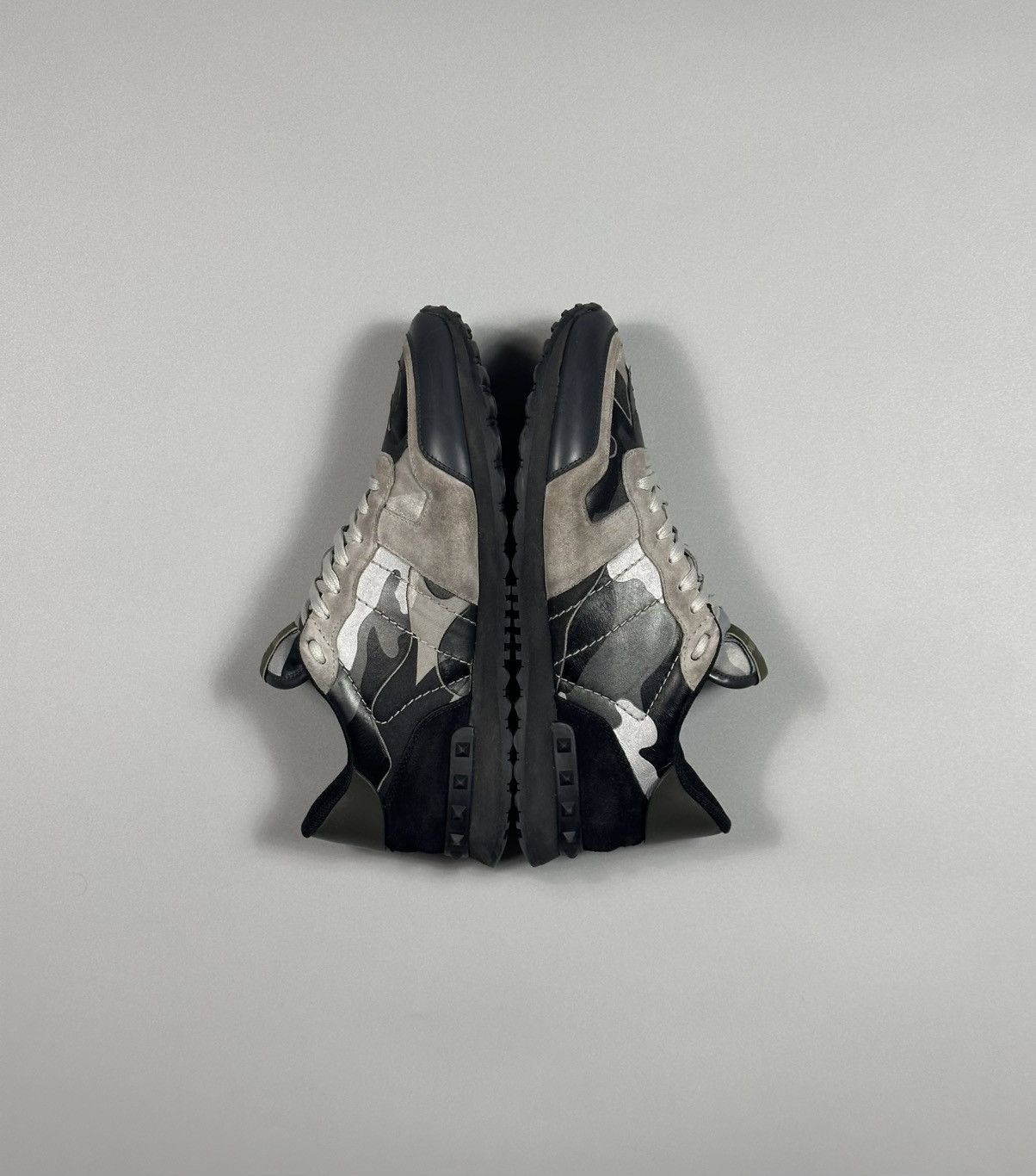 Valentino Valentino Rockrunner Camouflage Sneakers Grey/Black Size US 11 / EU 44 - 3 Thumbnail