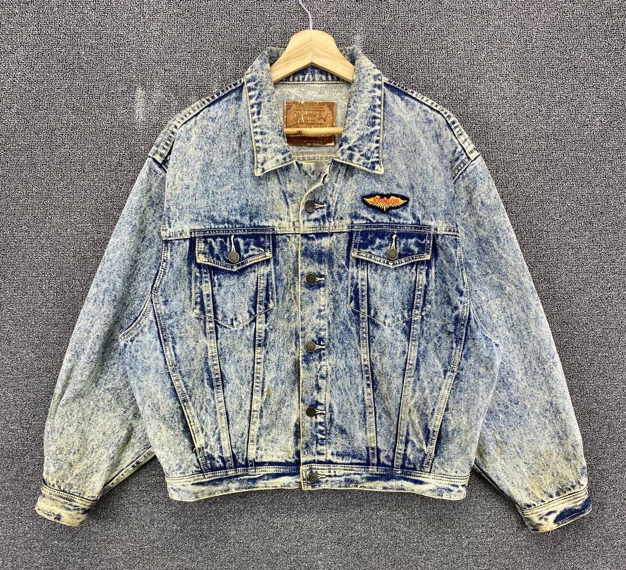 Japanese Brand Vintage Biko Designer Label Acid Wash Trucker Denim Jacket Size US M / EU 48-50 / 2 - 1 Thumbnail