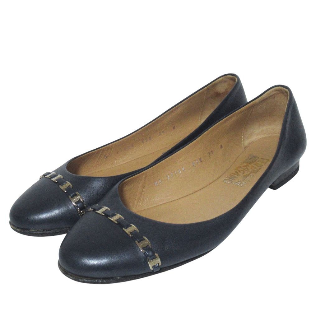 Salvatore Ferragamo Salvatore Ferragamo Salvatore Ferragamo Leather Flats Leather Shoes DUTY FREE for USA Size ONE SIZE - 1 Thumbnail