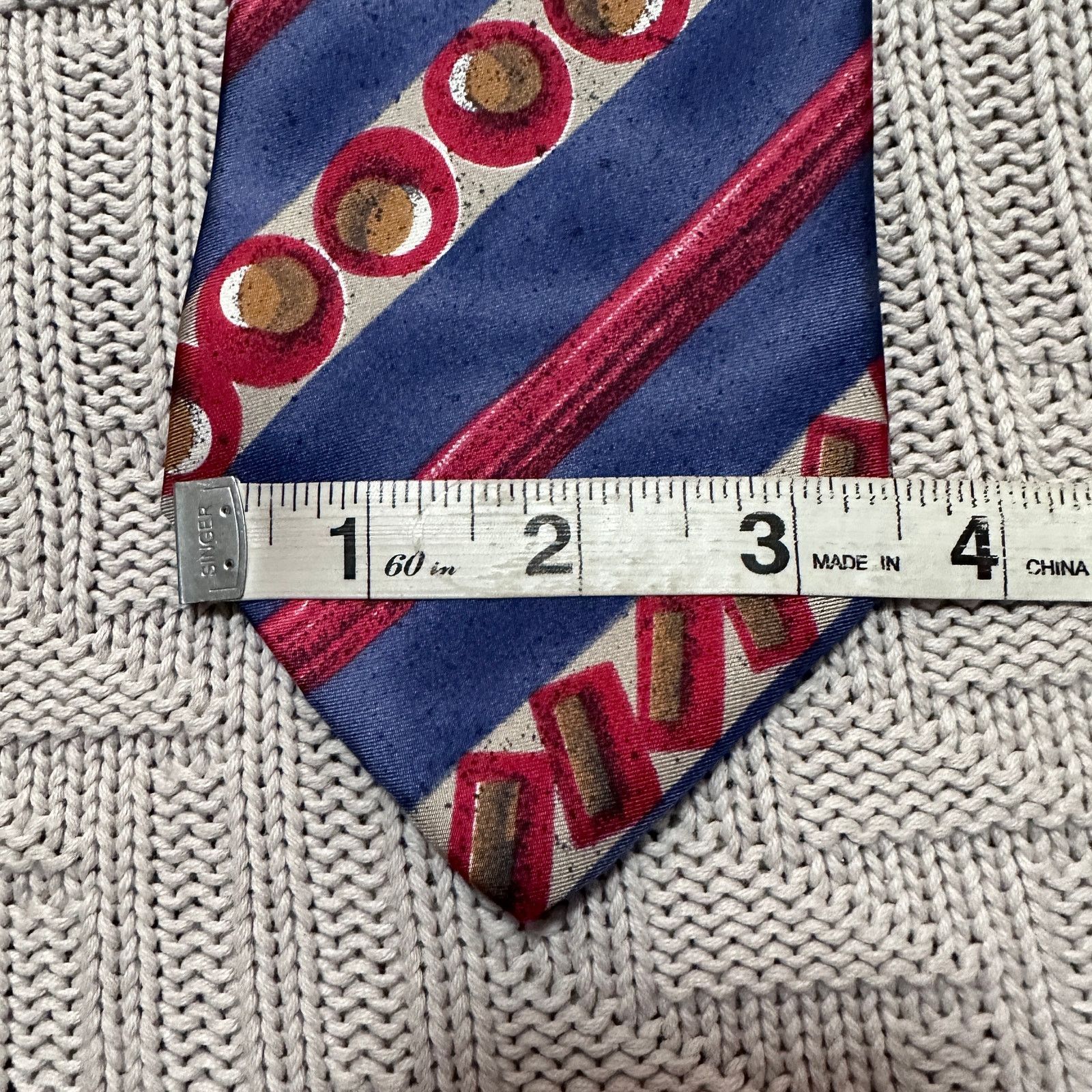 Oleg Cassini Vintage Oleg Cassini printed silk men's tie Size ONE SIZE - 5 Thumbnail