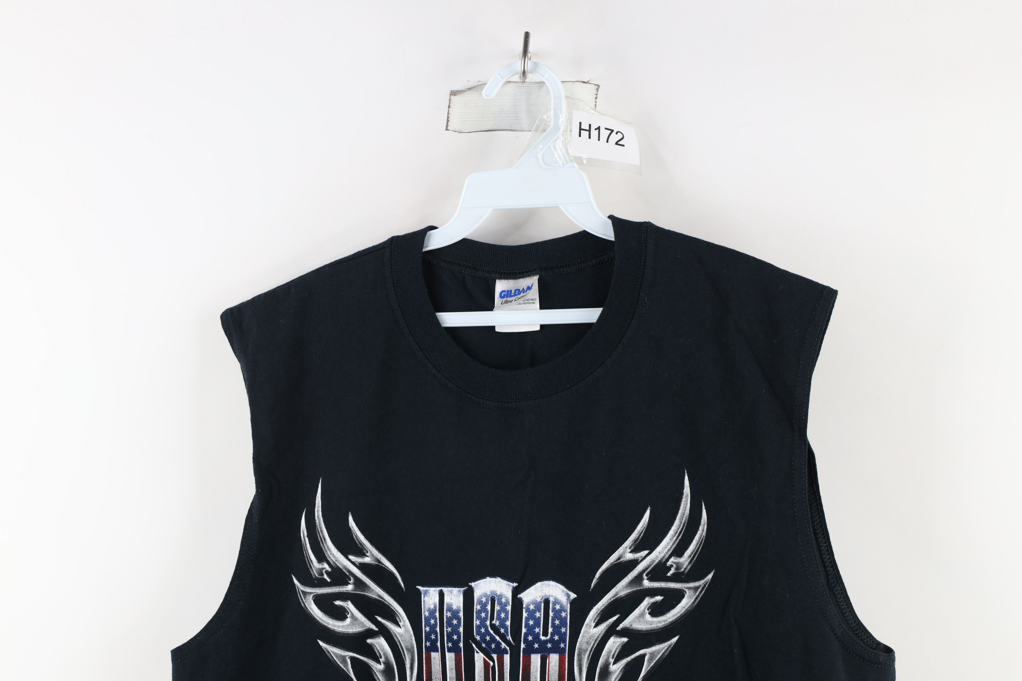 Vintage Vintage Y2K Streetwear Spell Out USA Tribal Muscle T-Shirt Size US L / EU 52-54 / 3 - 2 Thumbnail