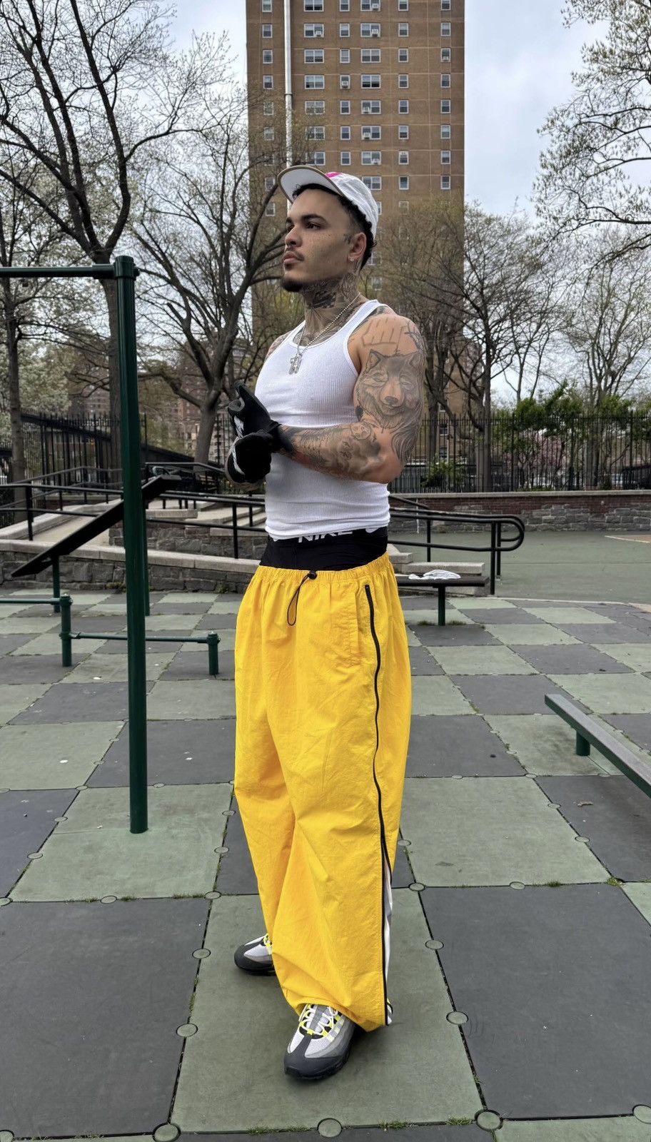 Other Hidden Season Yellow Baggy Nylon Pants Size US 38 / EU 54 - 1 Thumbnail