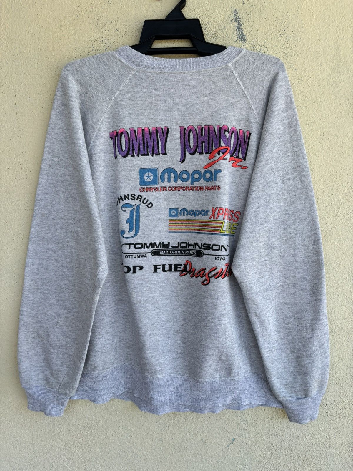 NASCAR × Vintage Vintage 90’s Tommy Johnson Jr. Top Fuel Dragster Sweatshirt Size US XL / EU 56 / 4 - 2 Thumbnail