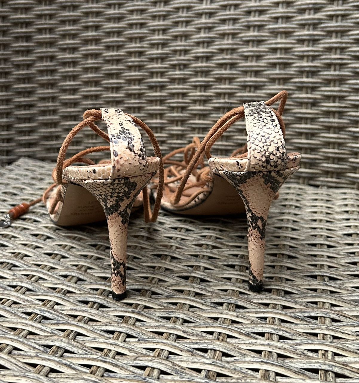 Isabel Marant Isabel Marant Adeia Snake Lace-Up Sandals Strappy Heels Size US 10 / IT 40 - 4 Thumbnail