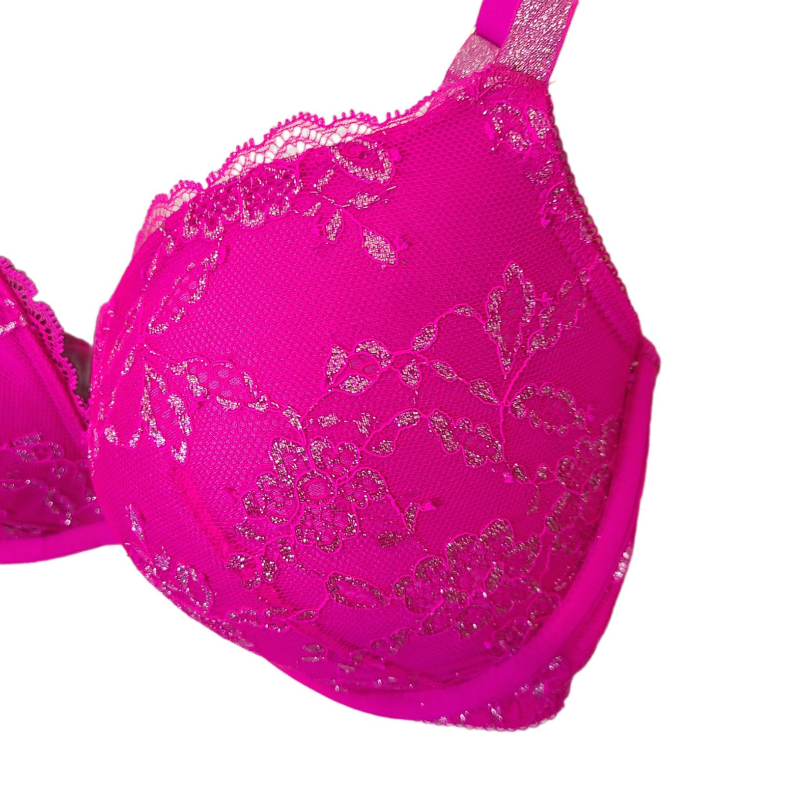 Victoria's Secret Victorias Secret Lace Metallic Dream Angel Padded Demi Bra Size ONE SIZE - 3 Thumbnail