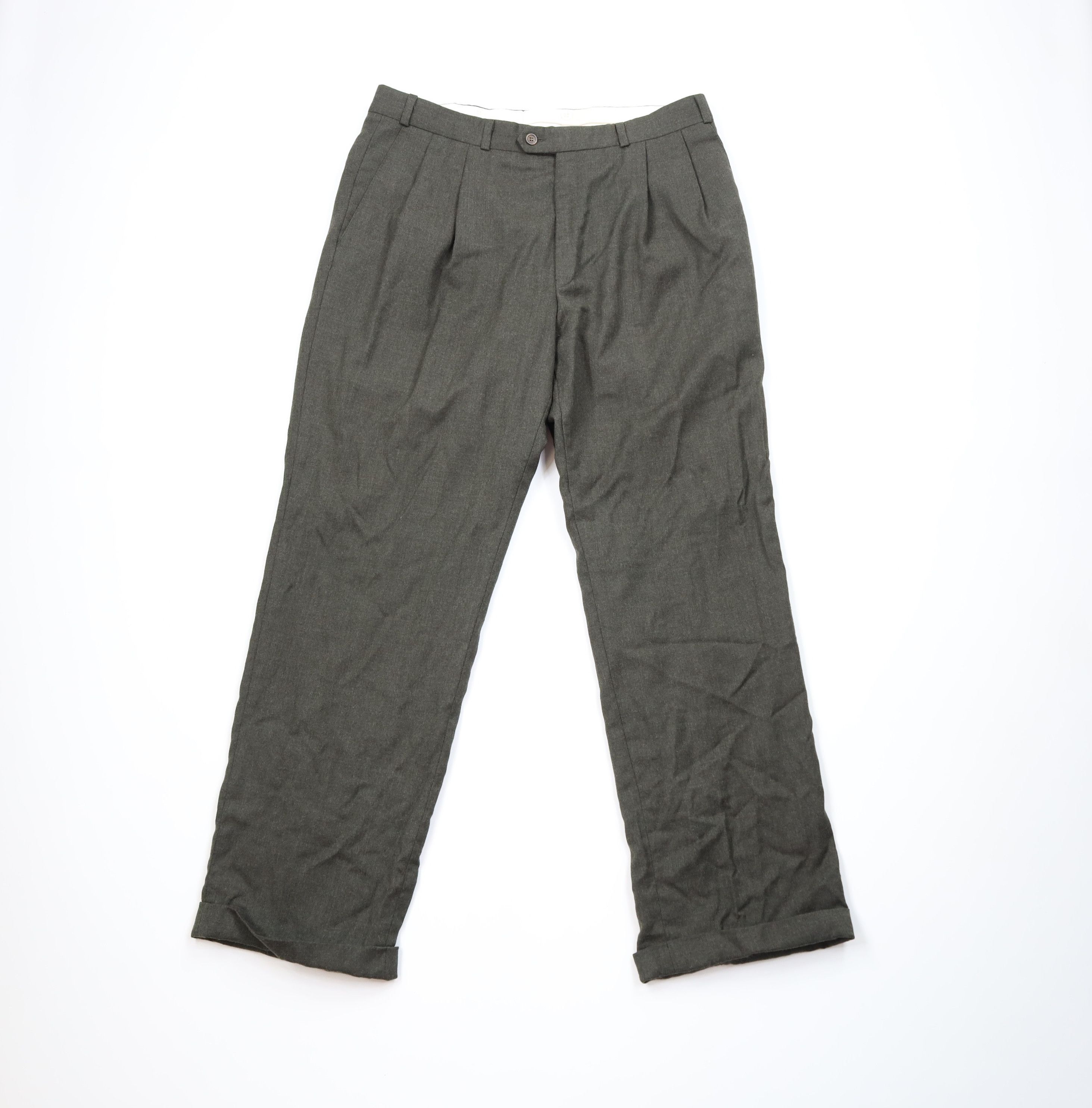 Ralph Lauren Vintage 90s Chaps Ralph Lauren Wide Leg Chino Pants Green Size US 34 / EU 50 - 1 Thumbnail