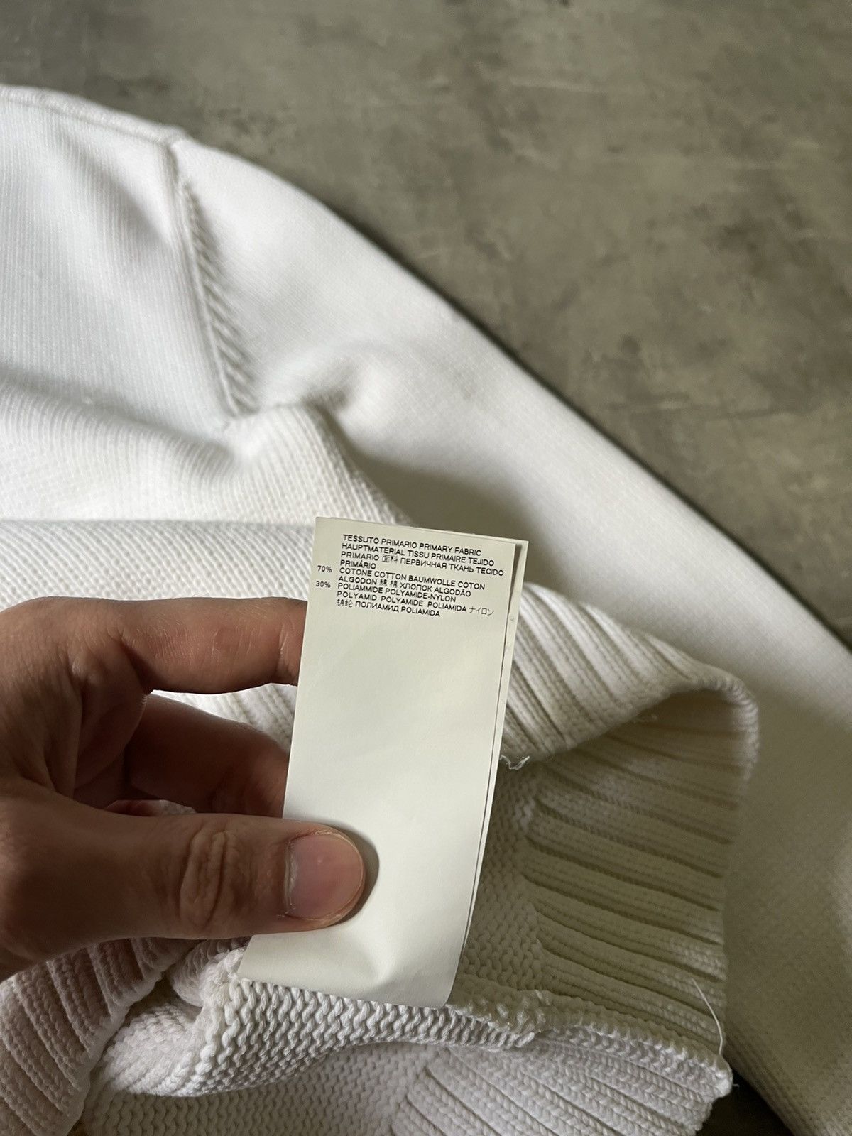 Maison Margiela Maison Margiela S/S 20 tag on chest white sweater rare Size US L / EU 52-54 / 3 - 18 Thumbnail
