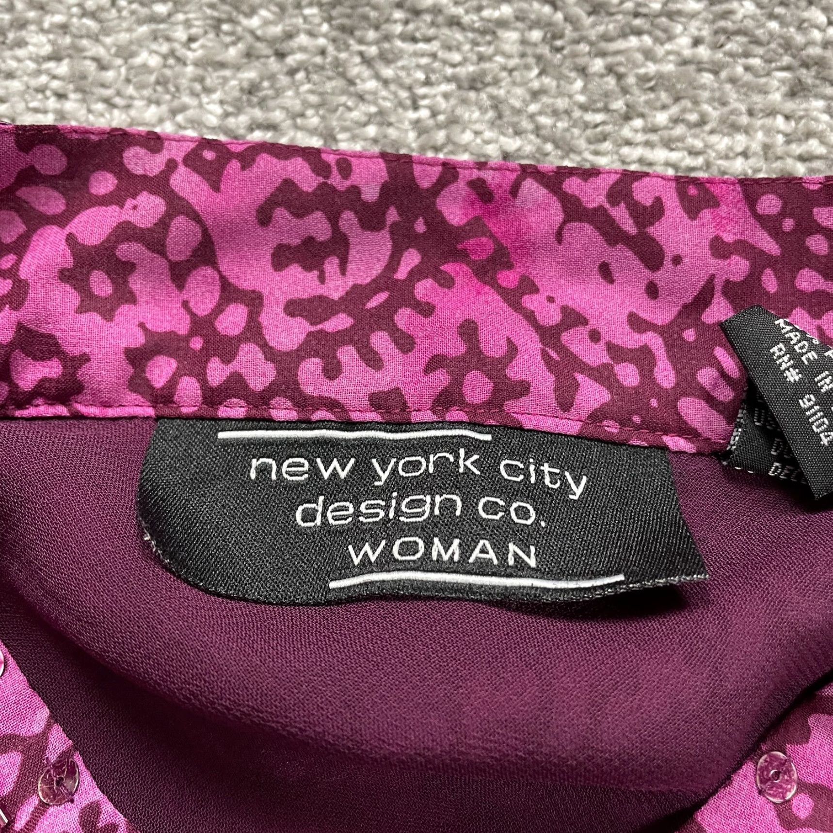 Vintage New York City Design Co. A-Line Dress Womens 3XL Purple Paisley Belted Casual Size XXL / US 16-18 / IT 52-54 - 6 Thumbnail