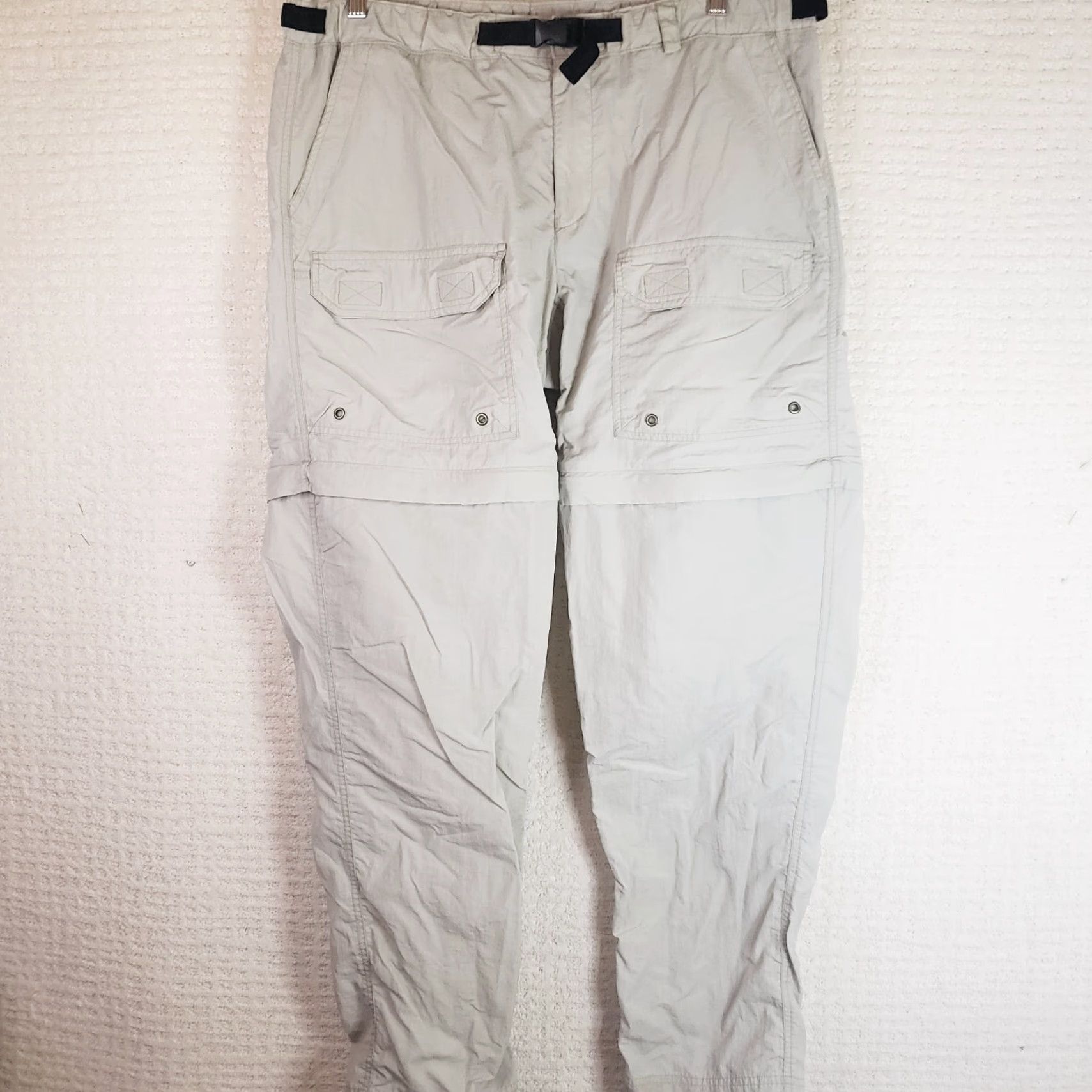 Vintage REI Convertible Pants Mens 38x32 Beige Outdoor Hiking Cargo Pants Mens 38 Beige Cargo Pocket Casual Travel Adjustable Length Straight Leg Size US 38 / EU 54 - 2 Thumbnail