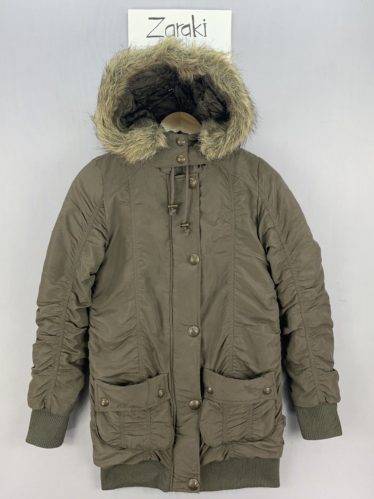 Faux Fur Hoodie Fashion Parka Jacket