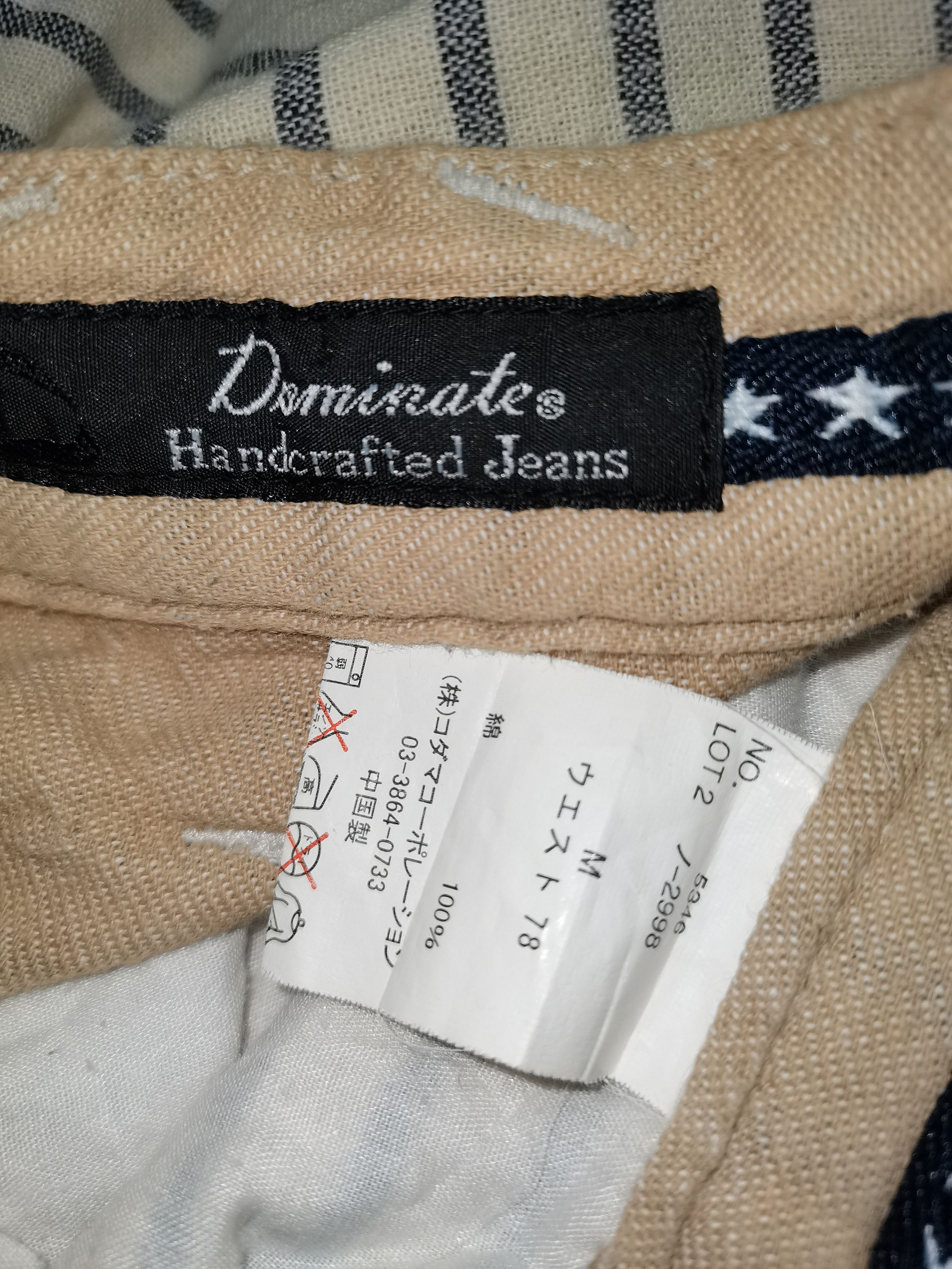 image of Dominate Jakarta x Handcrafted Dominate Handcrafted Jeans in Khaki, Men's (Size 34)