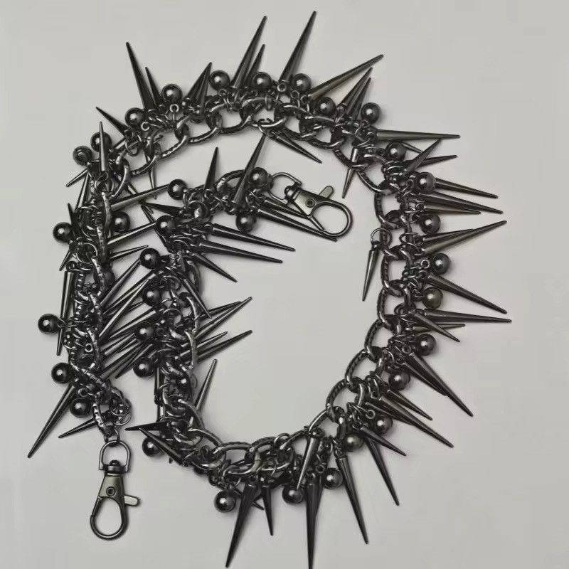 Jewelry Retro streetwear punk rivet spike pants pocket chain Size ONE SIZE - 2 Thumbnail