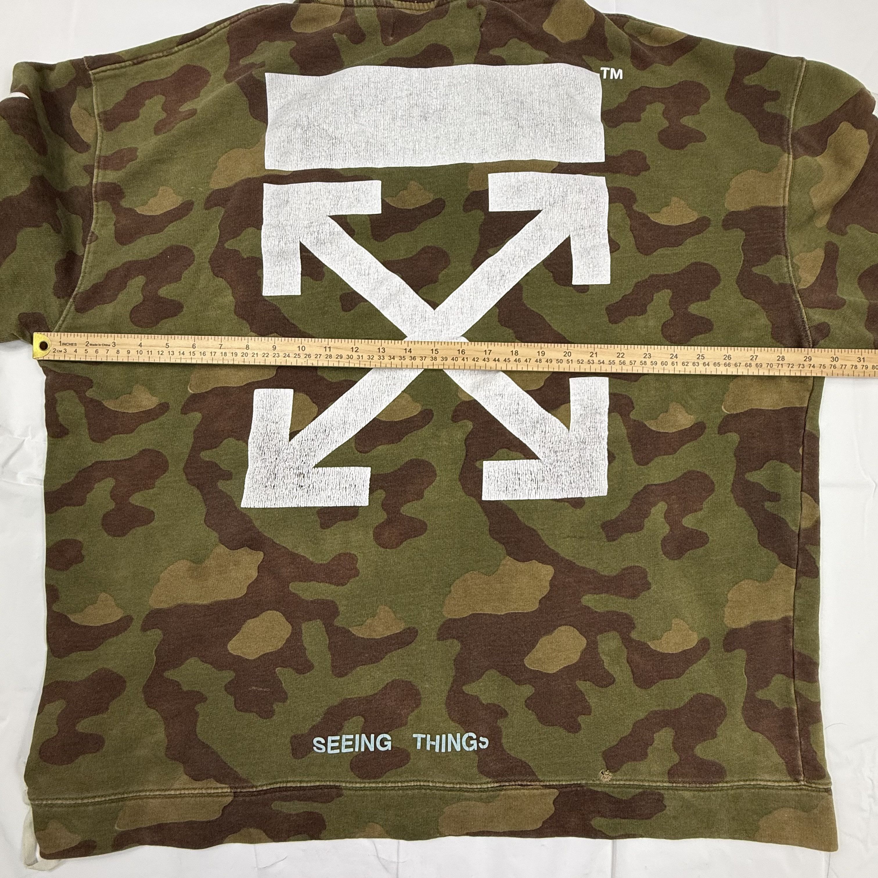Off-White Off-White Seeing Things Camo Hoodie XXL Size US XXL / EU 58 / 5 - 10 Thumbnail