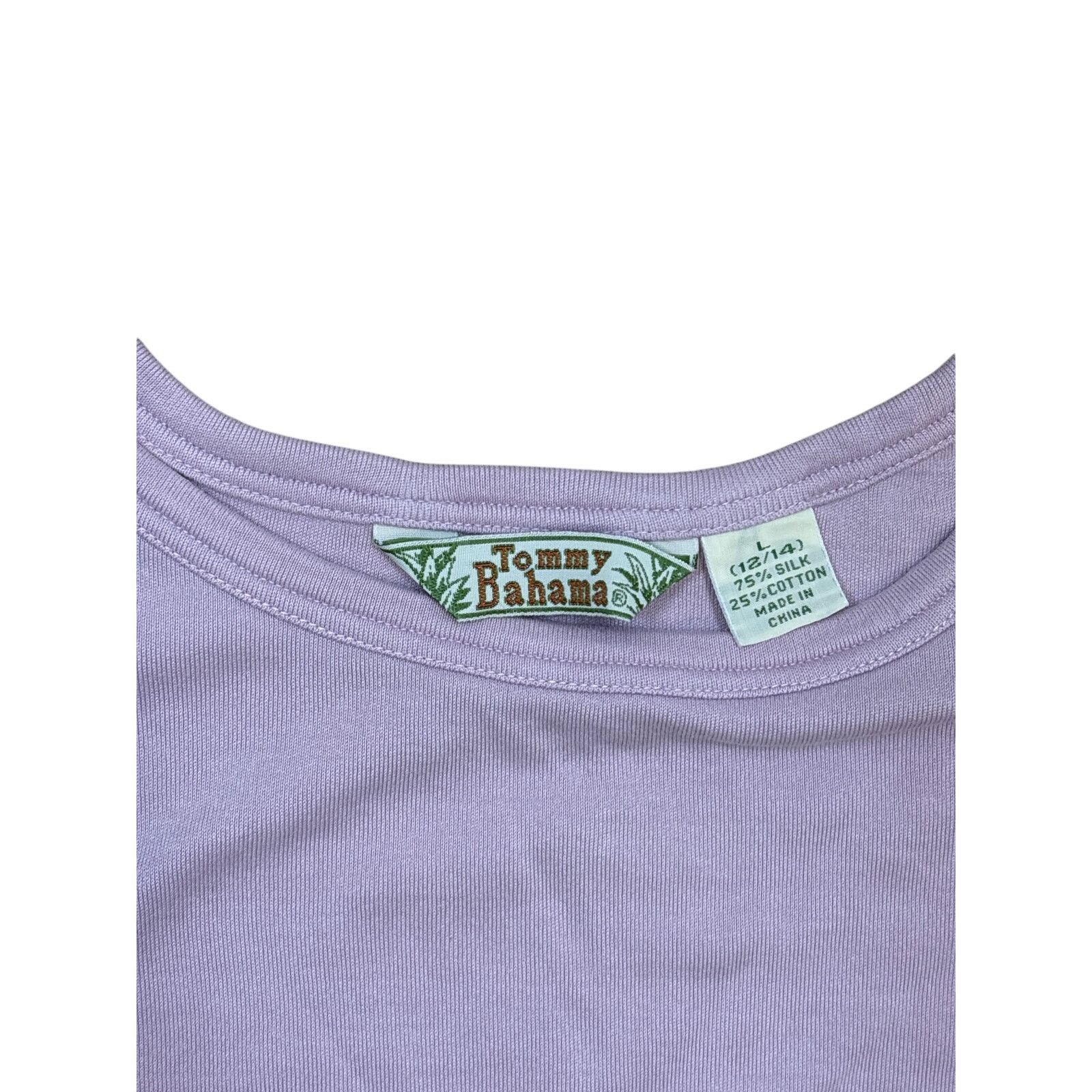 Tommy Bahama Vintage Tommy Bahama Women’s Silk blend pink tee shirt L Size L / US 10 / IT 46 - 2 Thumbnail