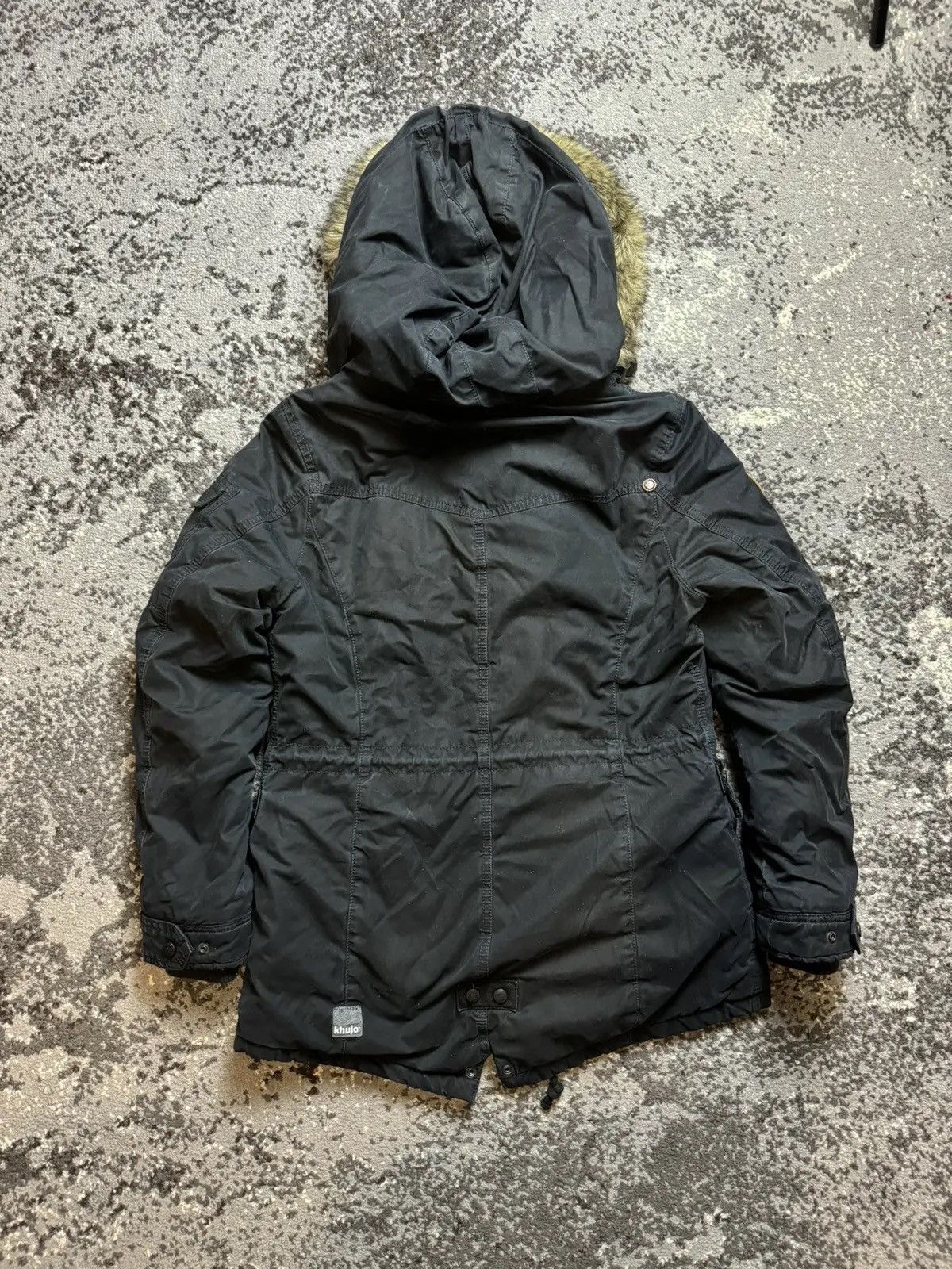 Vintage × khujo Vintage Y2K Khujo Asymmetrical Fur Hood Avantgarde Jacket Size US M / EU 48-50 / 2 - 14 Thumbnail