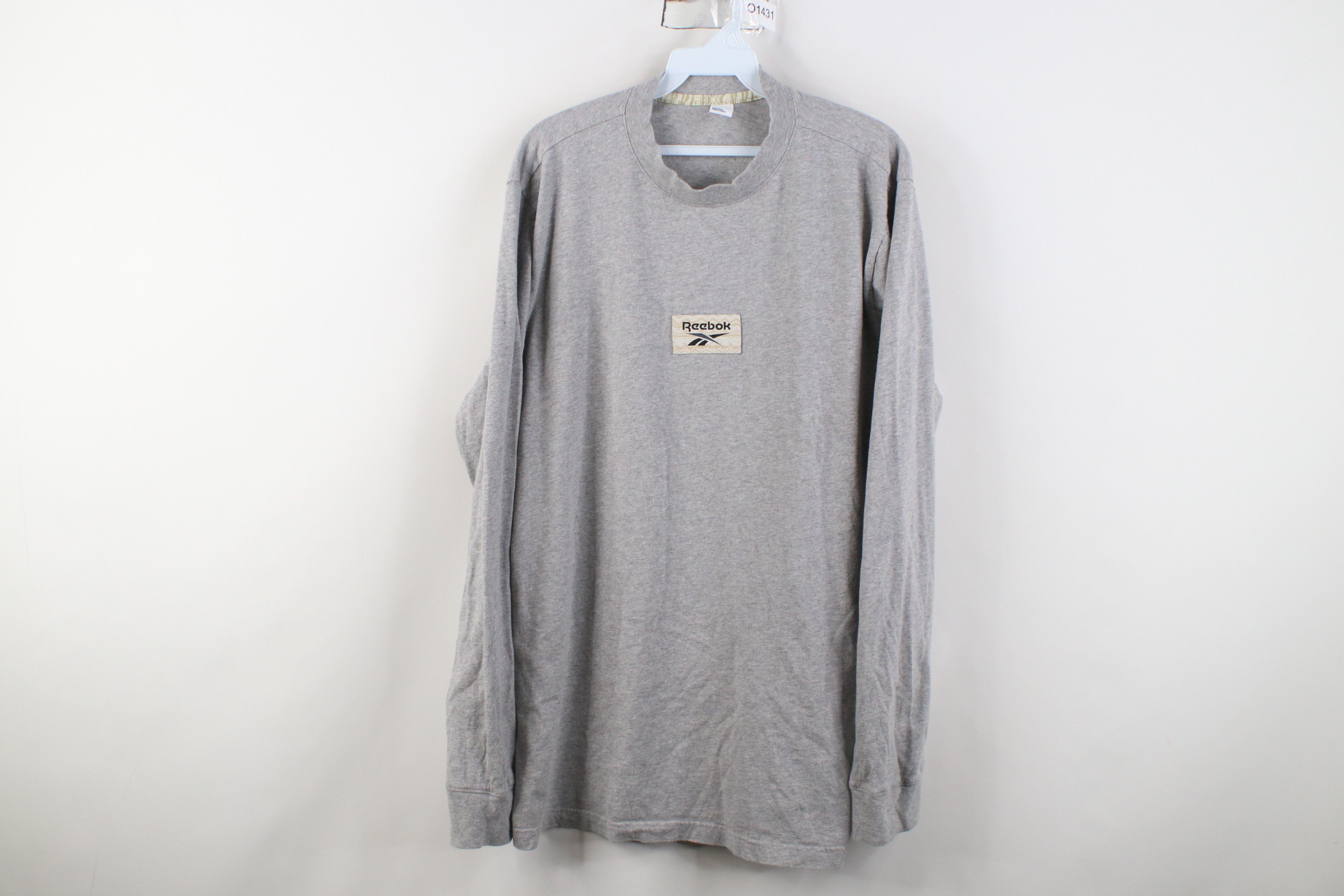 Reebok Vintage 90s Reebok Box Logo Skiing Long Sleeve T-Shirt Gray Size US L / EU 52-54 / 3 - 1 Thumbnail