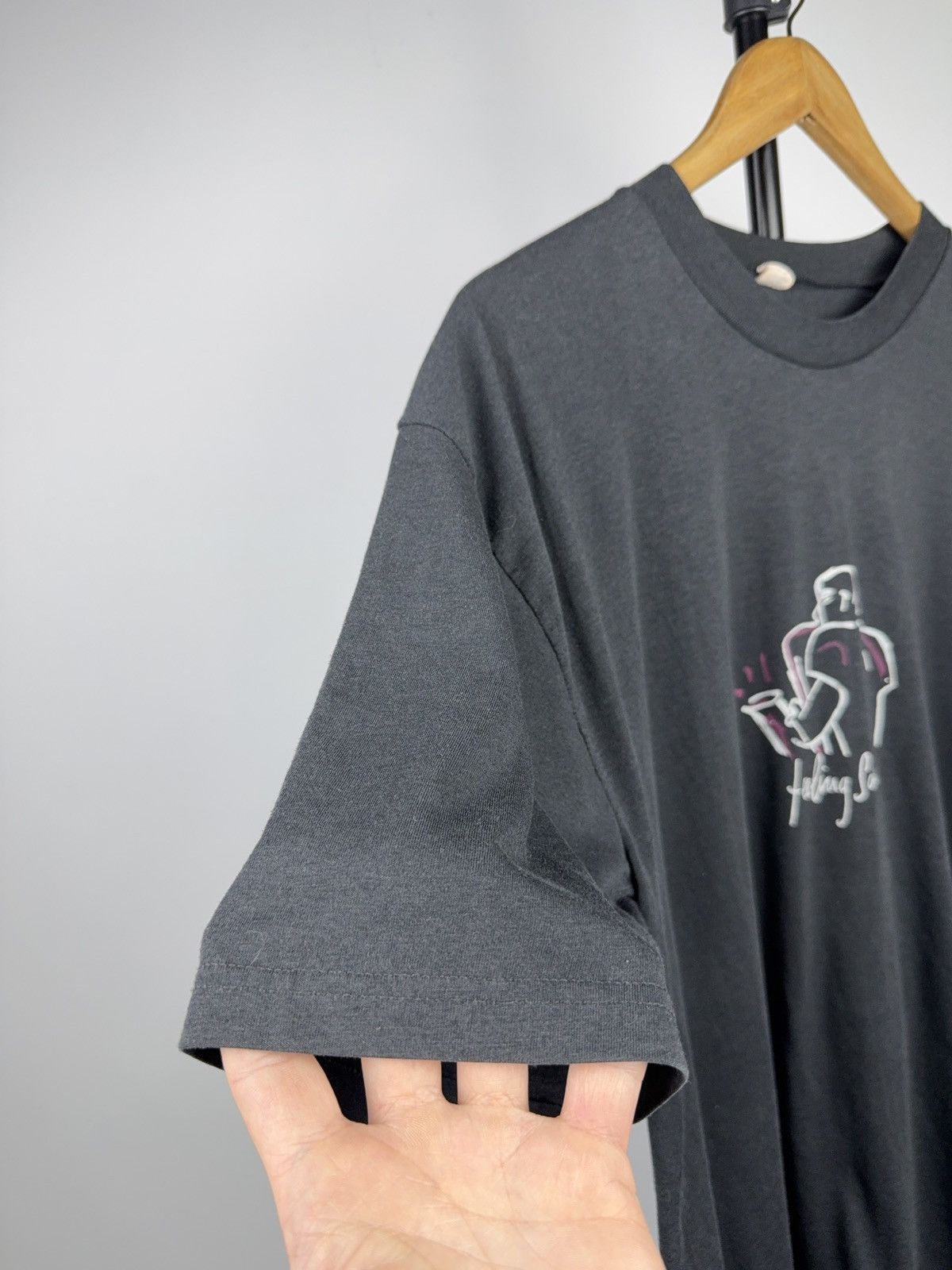 Vintage 90s Retro Vintage Feeling Sax Jazz Graphic Tee Made in Spain Size US XL / EU 56 / 4 - 7 Thumbnail